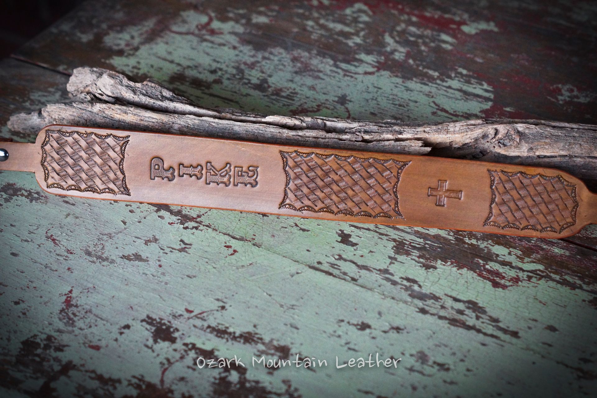 Customized Vegetable Tanned Leather Rifle Sling Or Gun Sling Hand Tooled Slim Style. 4 