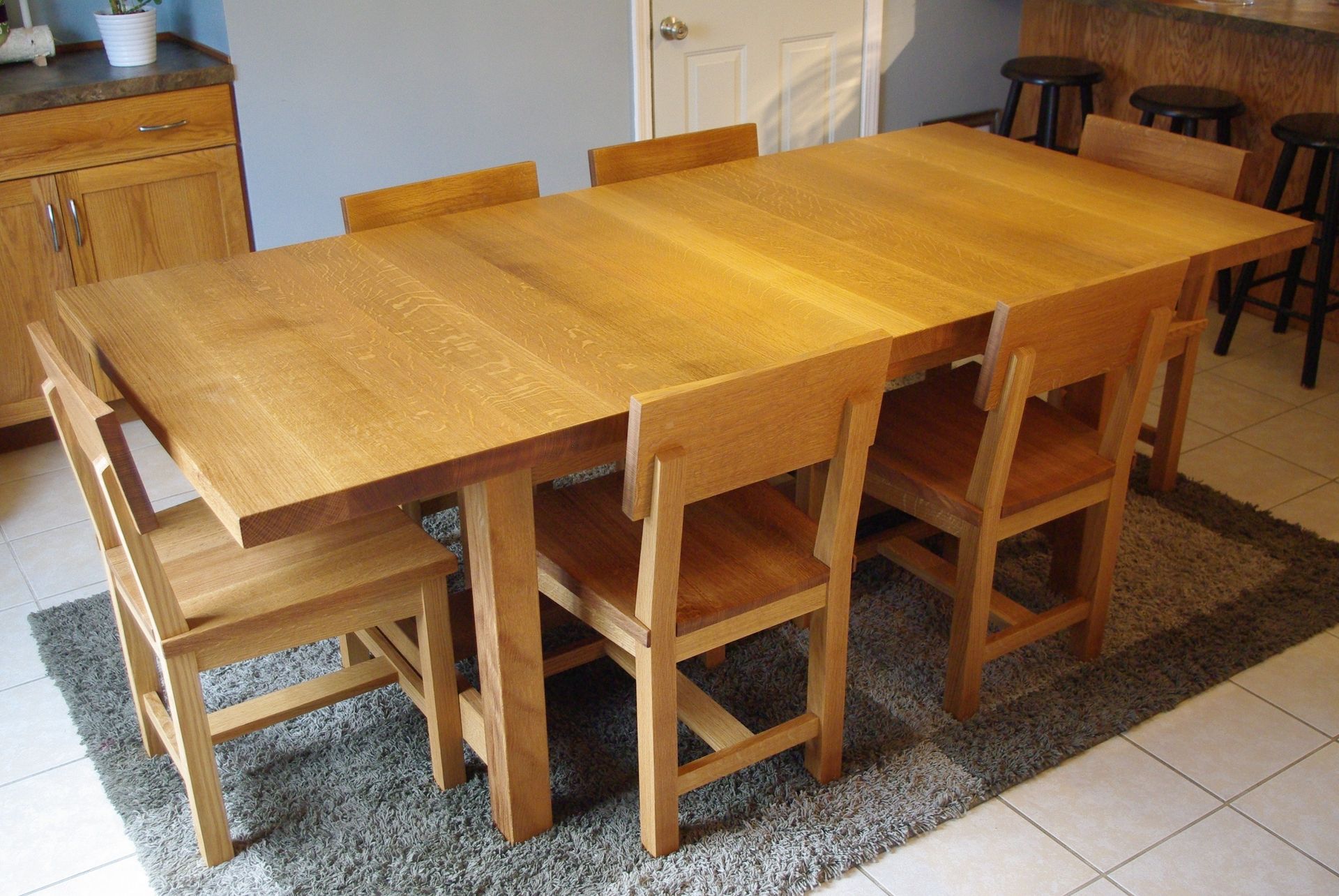 Quartersawn White Oak Dining Set 5 