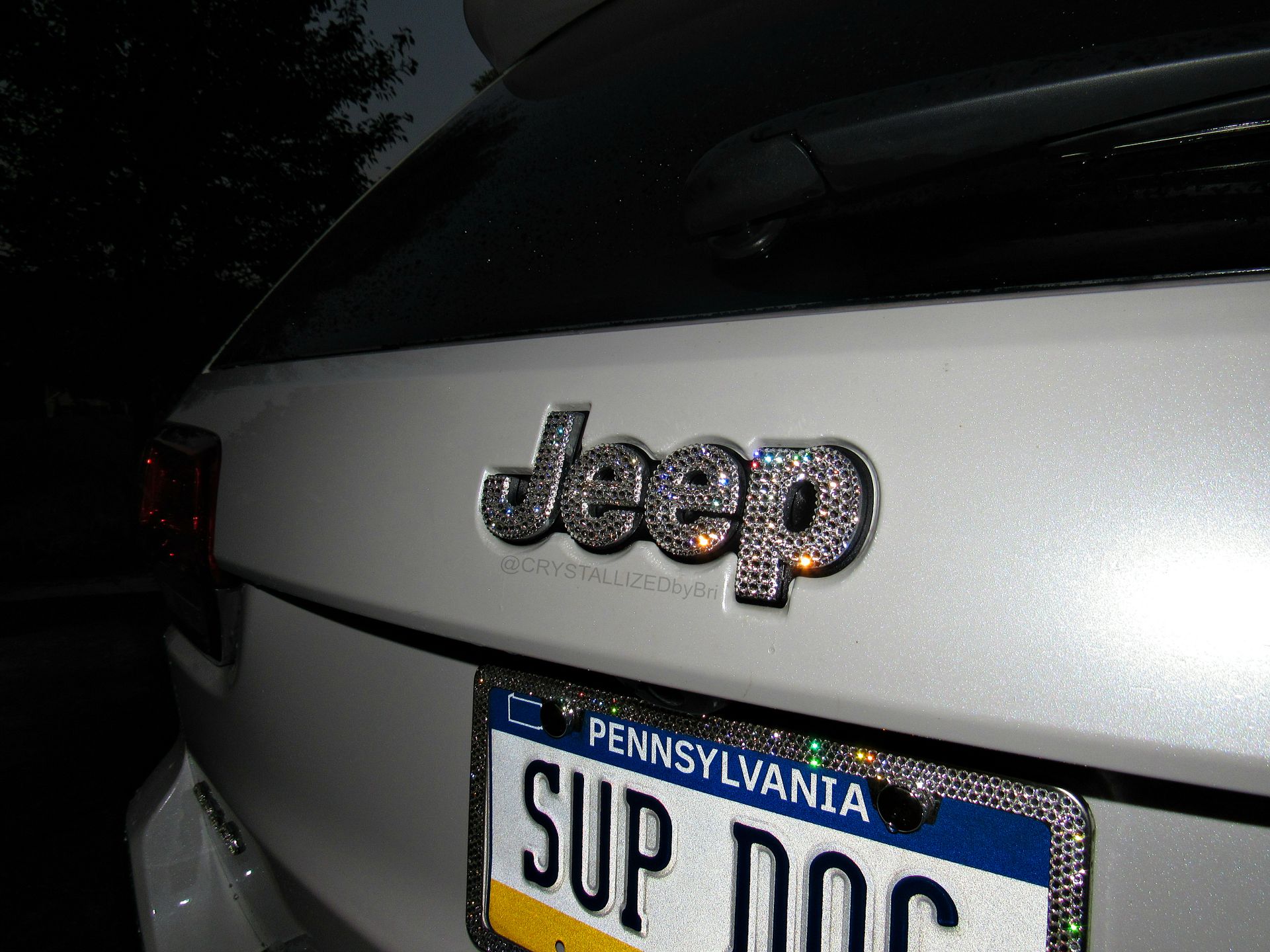 Jeep Crystallized Car Emblem Letters Bling Genuine European Crystals Bedazzled 1 