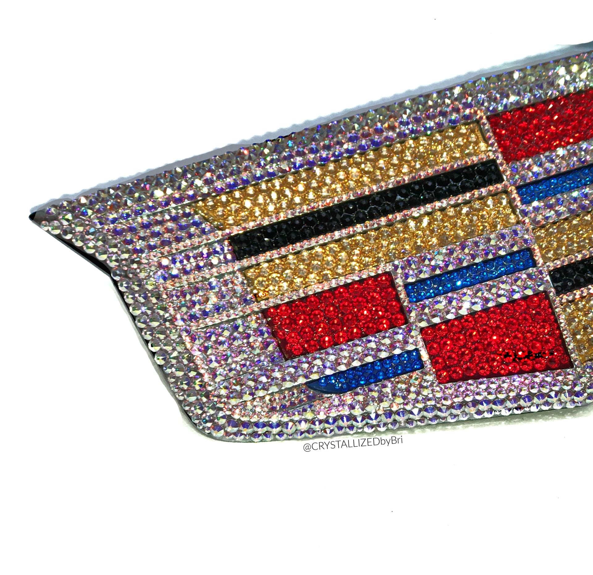 Cadillac Crystallized Car Emblem Bling Genuine European Crystals Bedazzled 4 