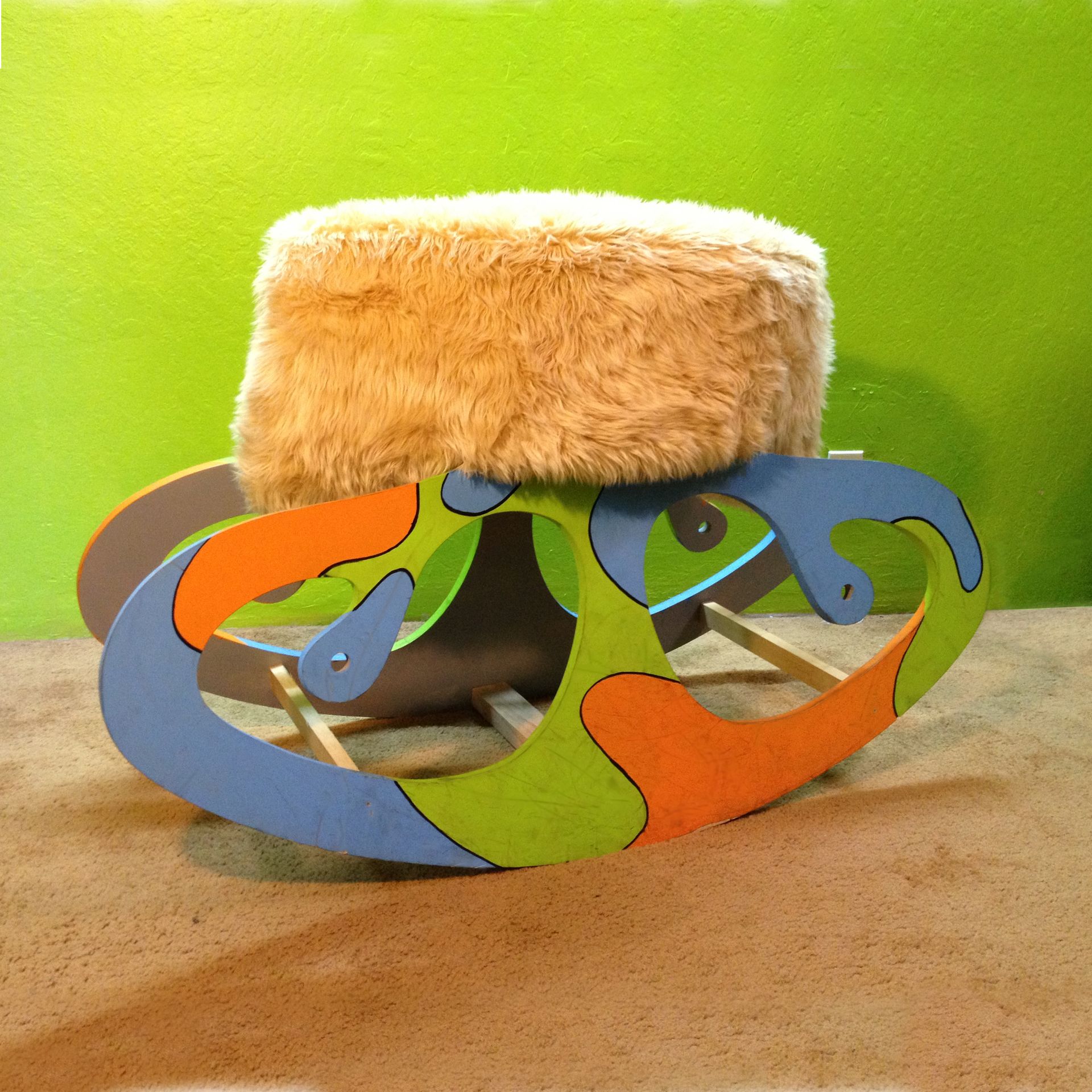 Mustache Ride Unique Rocking Upholstered Chair