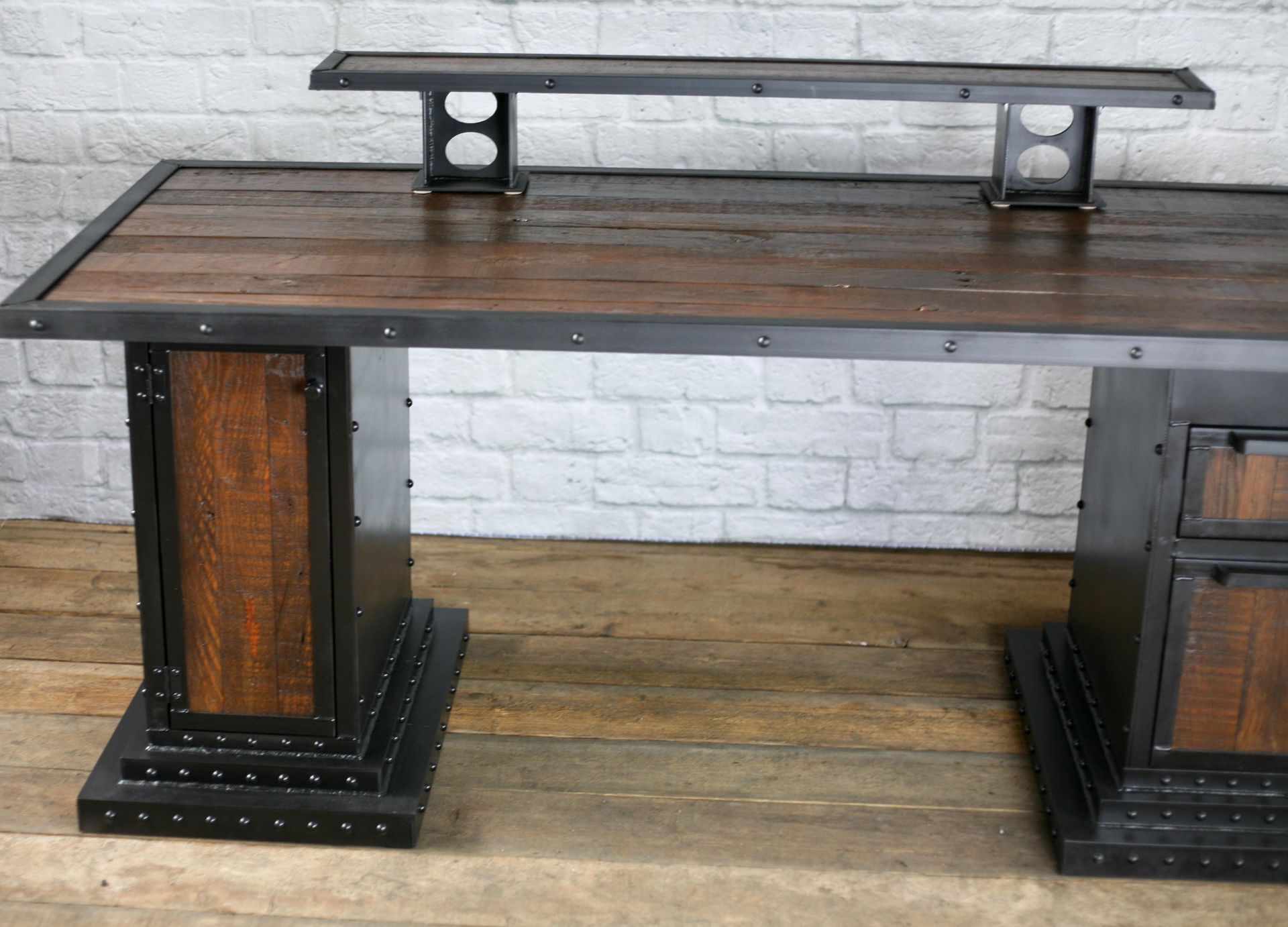 Modern Industrial Computer Desk, Reclaimed Wood Desk, Work Station, Vintage Desk, Executive Desk 6 