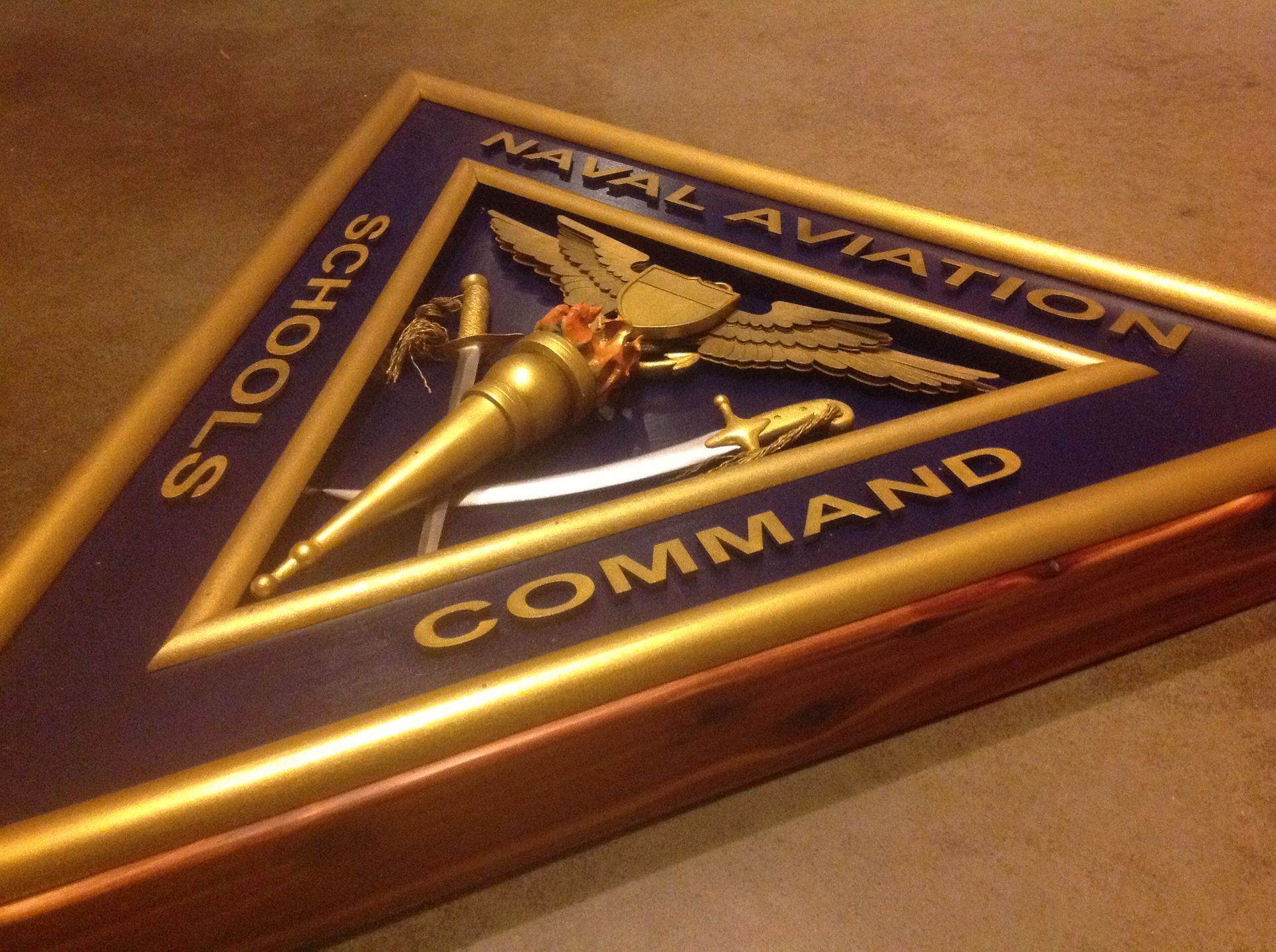 Custom Made Cedar Frame 3 D Carved Wall Plaque 2