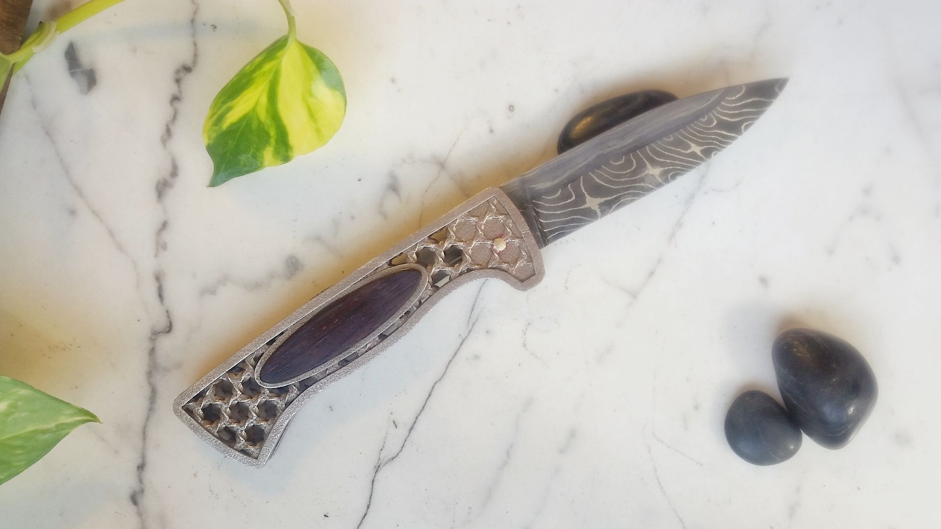 Damascus Folding Knife 6