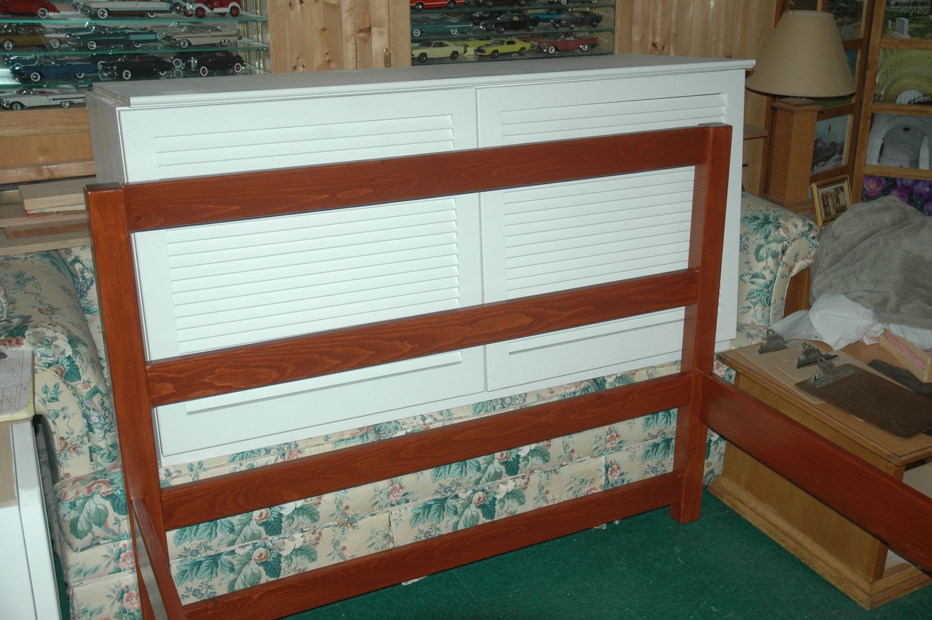 Full Size Platform Bed With Two Pull Out Storage Drawers 3 