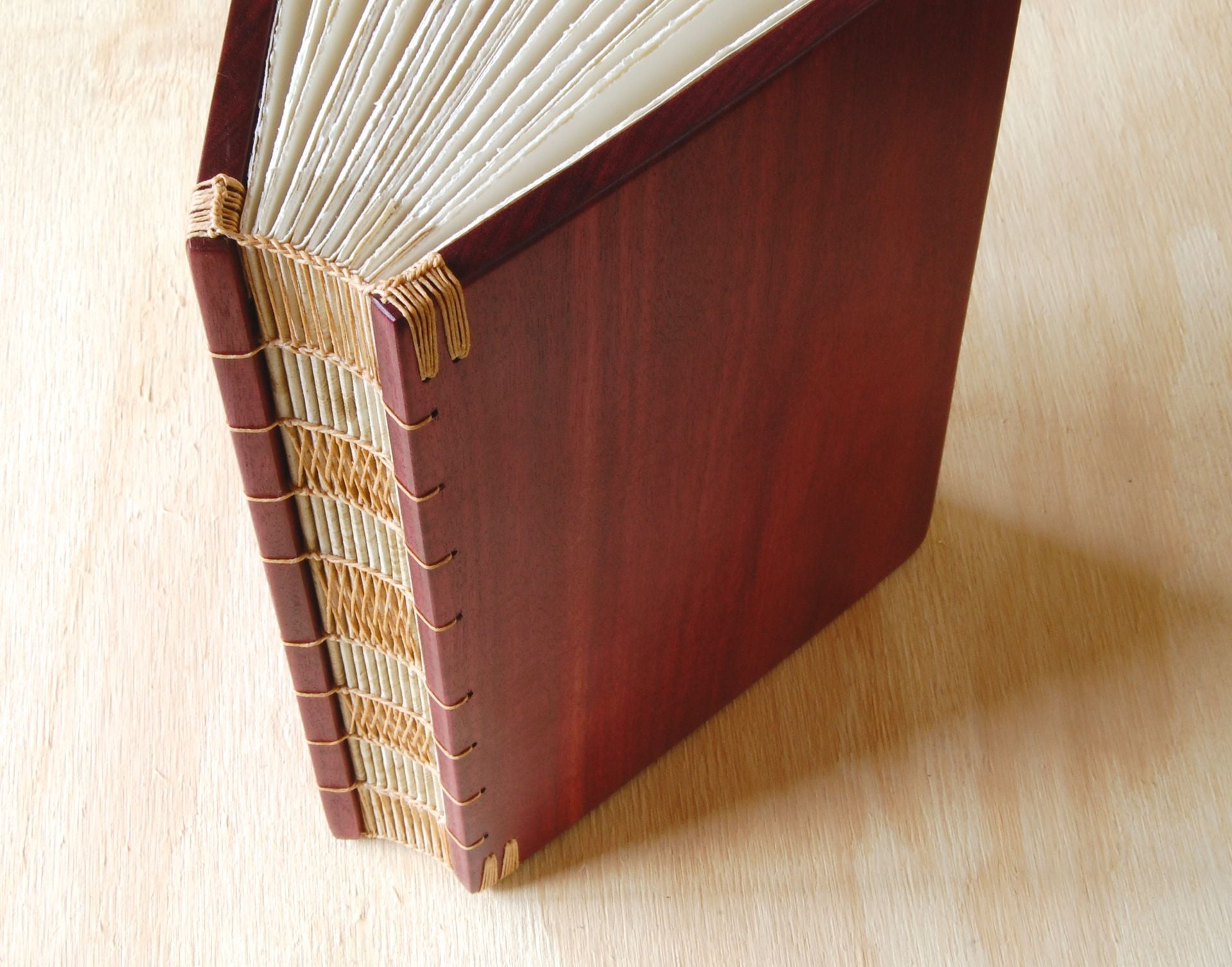 Wedding Guest Book - Purpleheart Wood Book - Anniversary Gift Large Purple Gray Fall Winter Wedding 3 