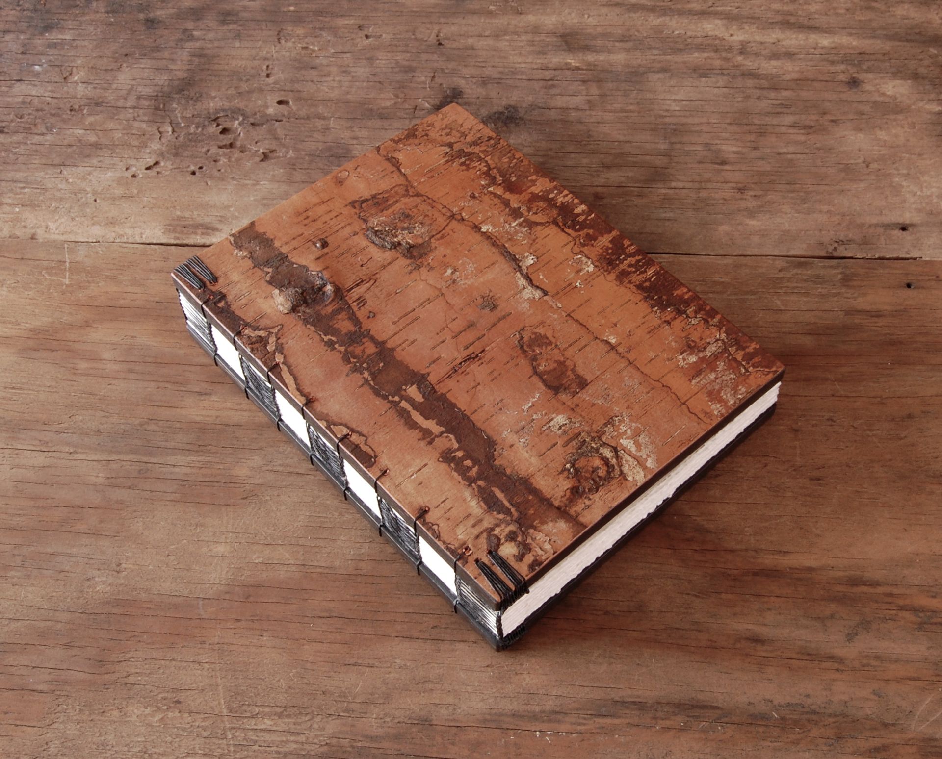 Tree Bark Journal - Rustic Bark Journal, Cabin Or  Wedding Guest Book