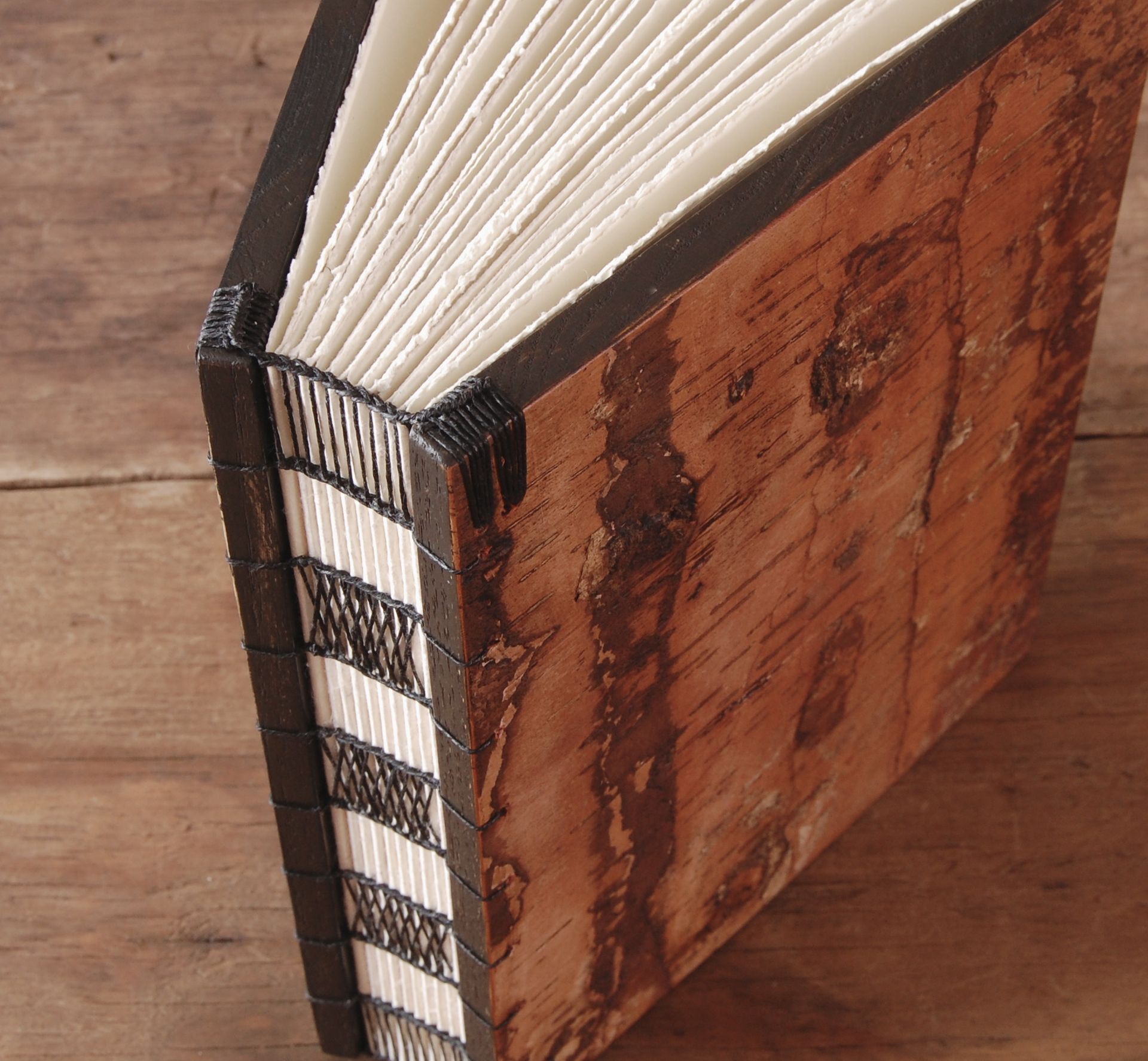 Tree Bark Journal - Rustic Bark Journal, Cabin Or  Wedding Guest Book 2 