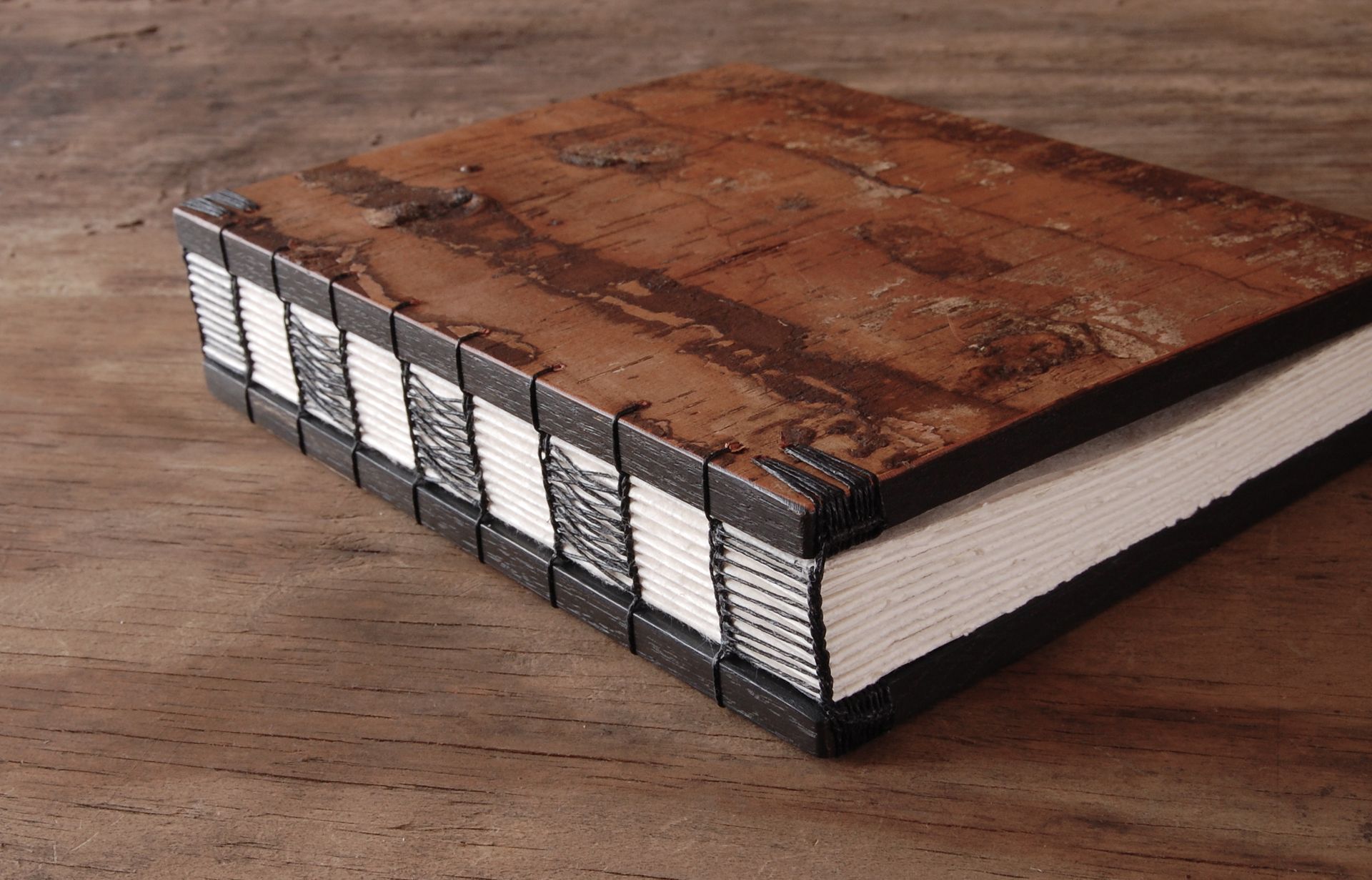 Tree Bark Journal - Rustic Bark Journal, Cabin Or  Wedding Guest Book 3 