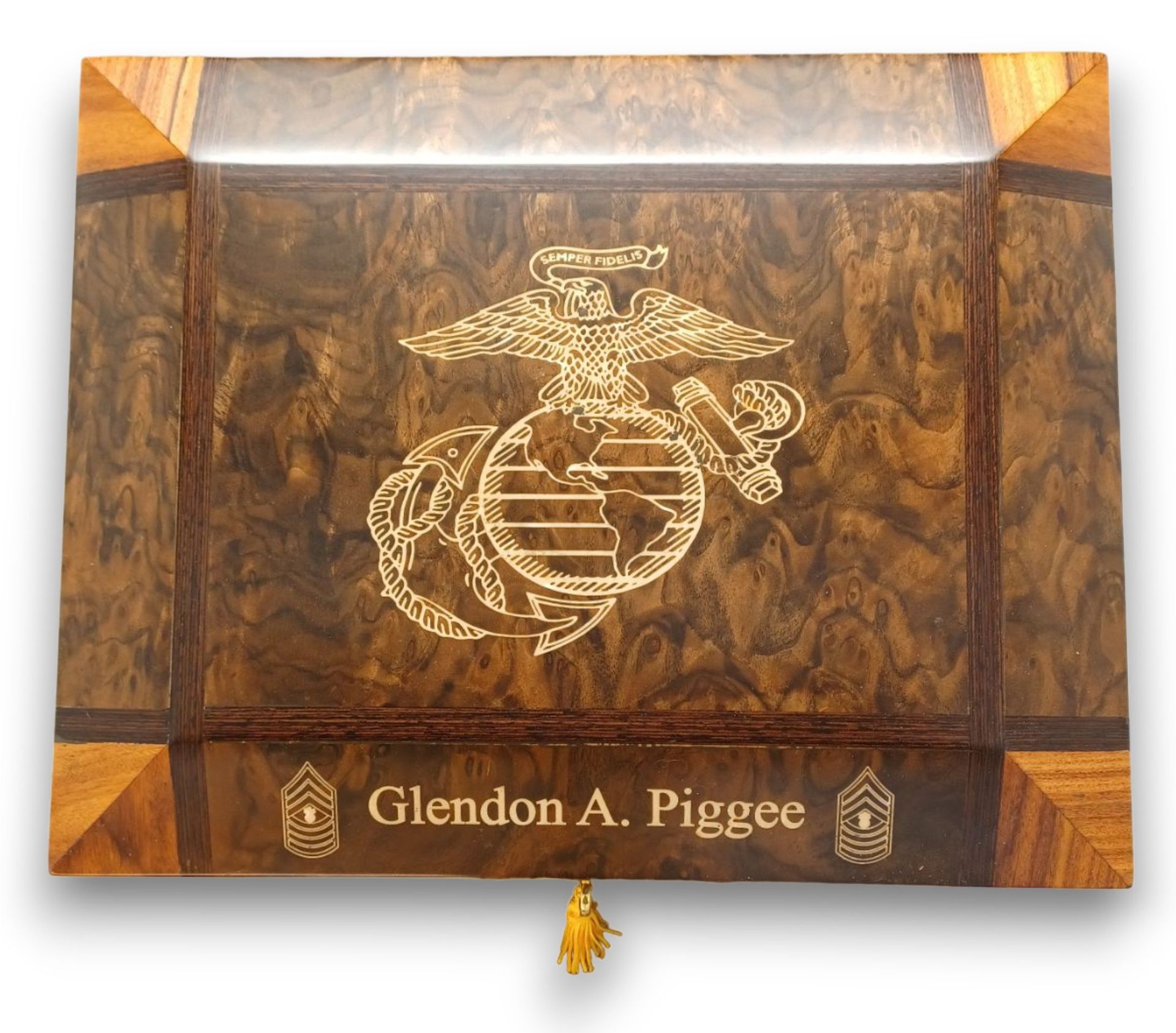 75 Count Humidor With Beveled Top, Two Tone Finish With Drawer.  Free Engraving And Shipping 2 