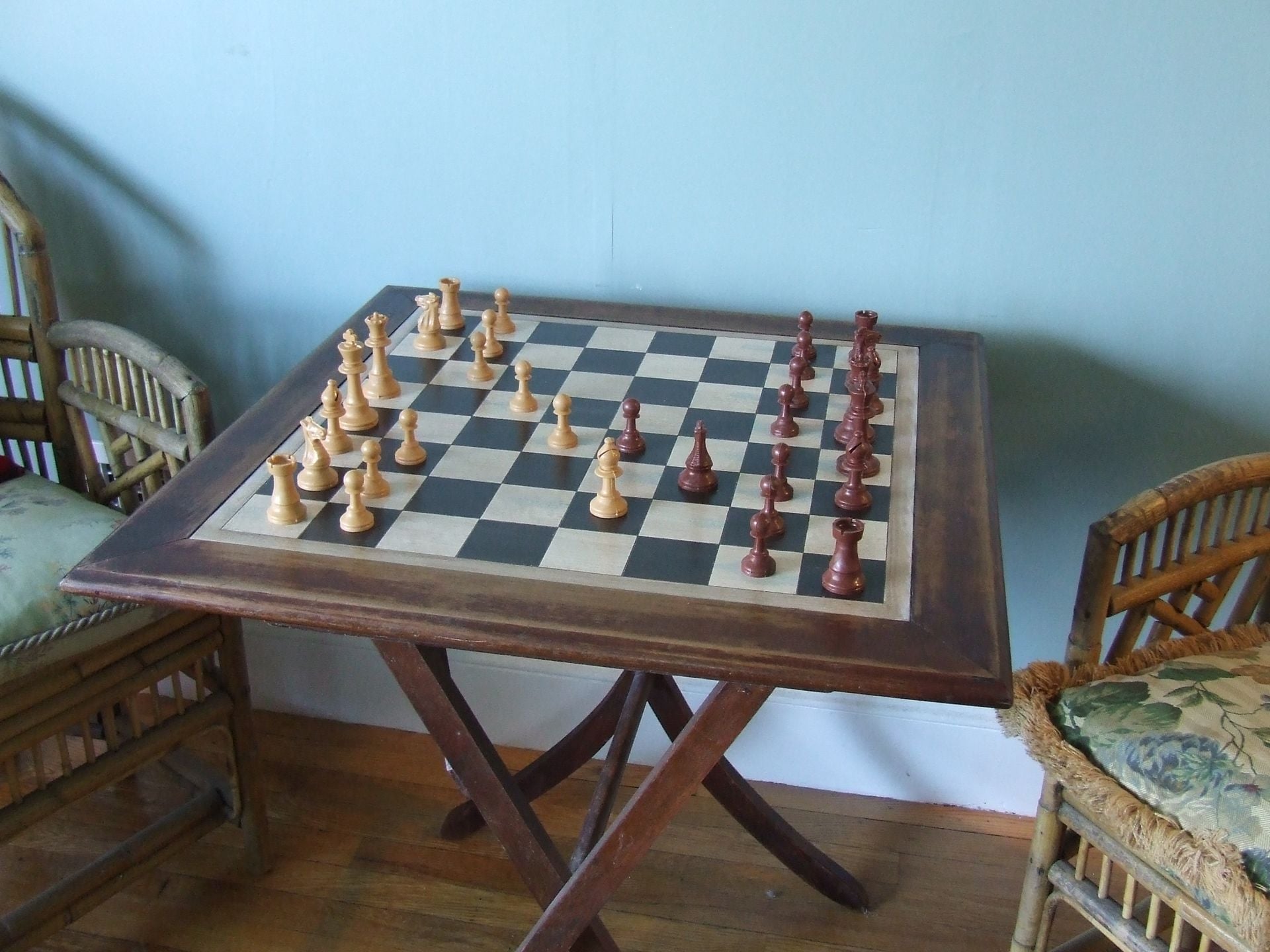 Upcycled Folding Chess Table 2