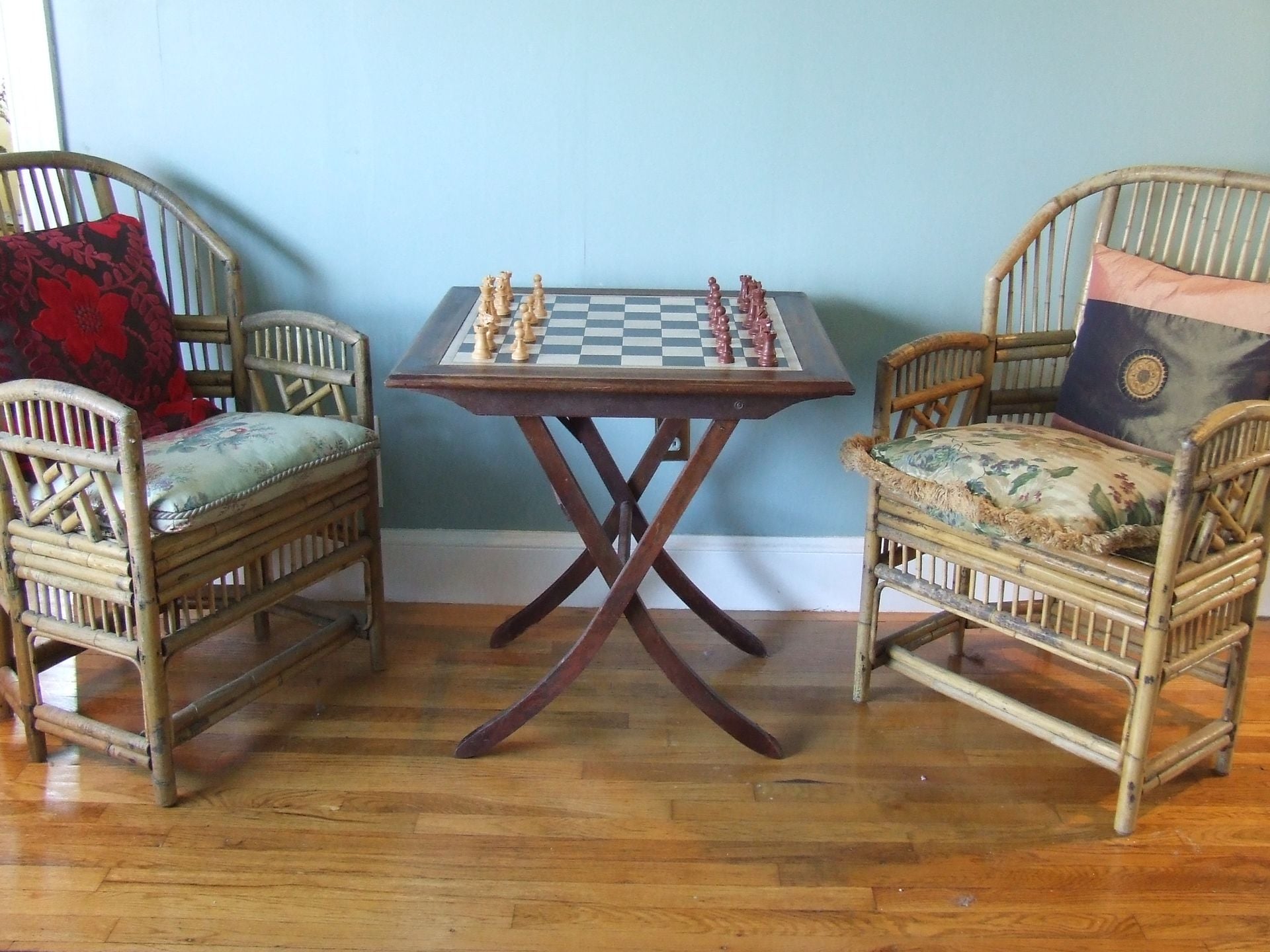Upcycled Folding Chess Table 4