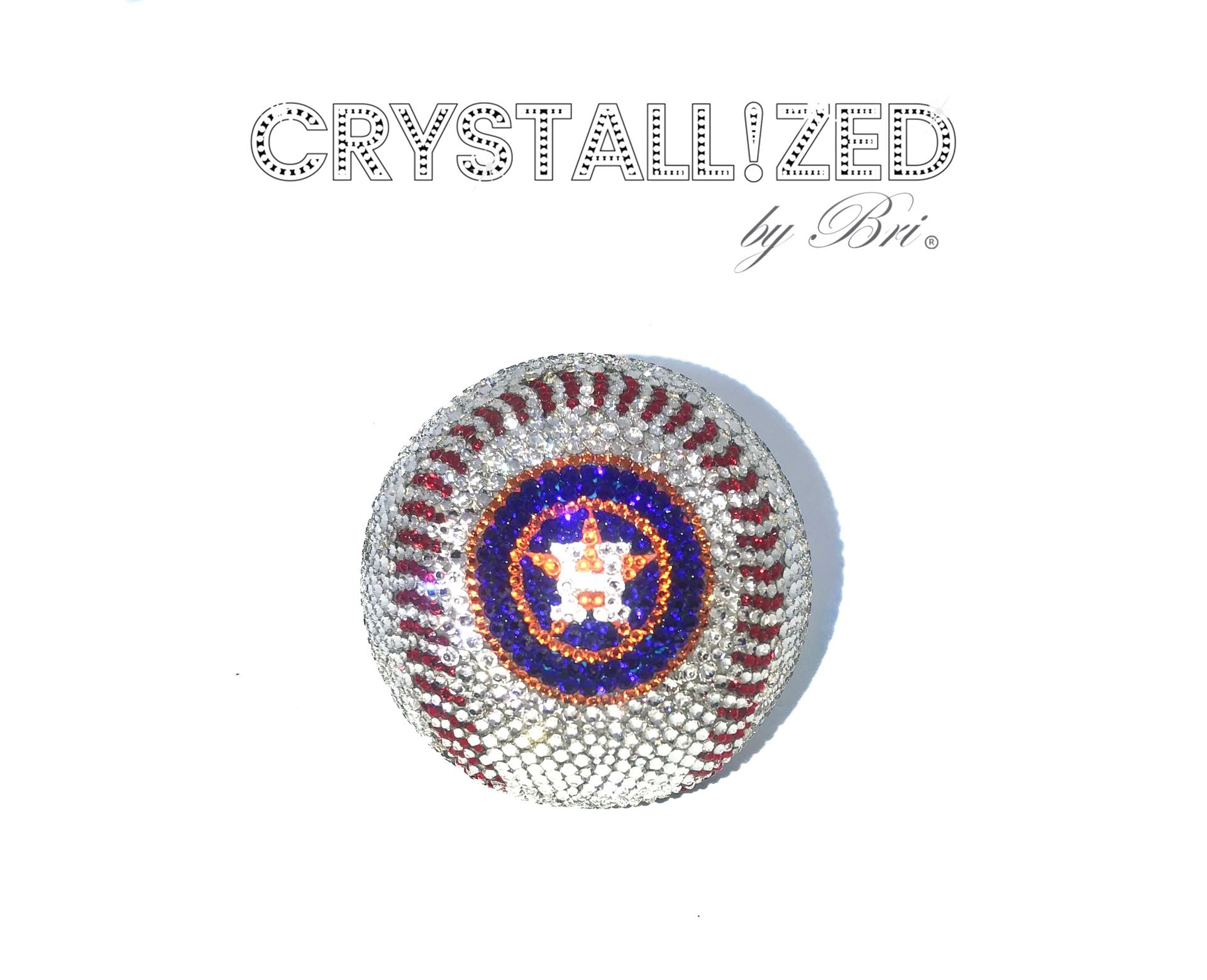 Any Team Crystallized Baseball Mlb Game Sized Sports Bling Genuine European Crystals Bedazzled 2