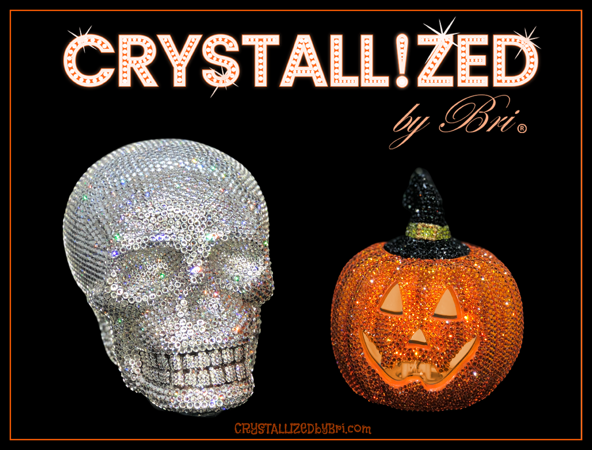 Crystallized Halloween Light Up Pumpkin Bling Home Decor Made With Austrian Crystals Bedazzled 4