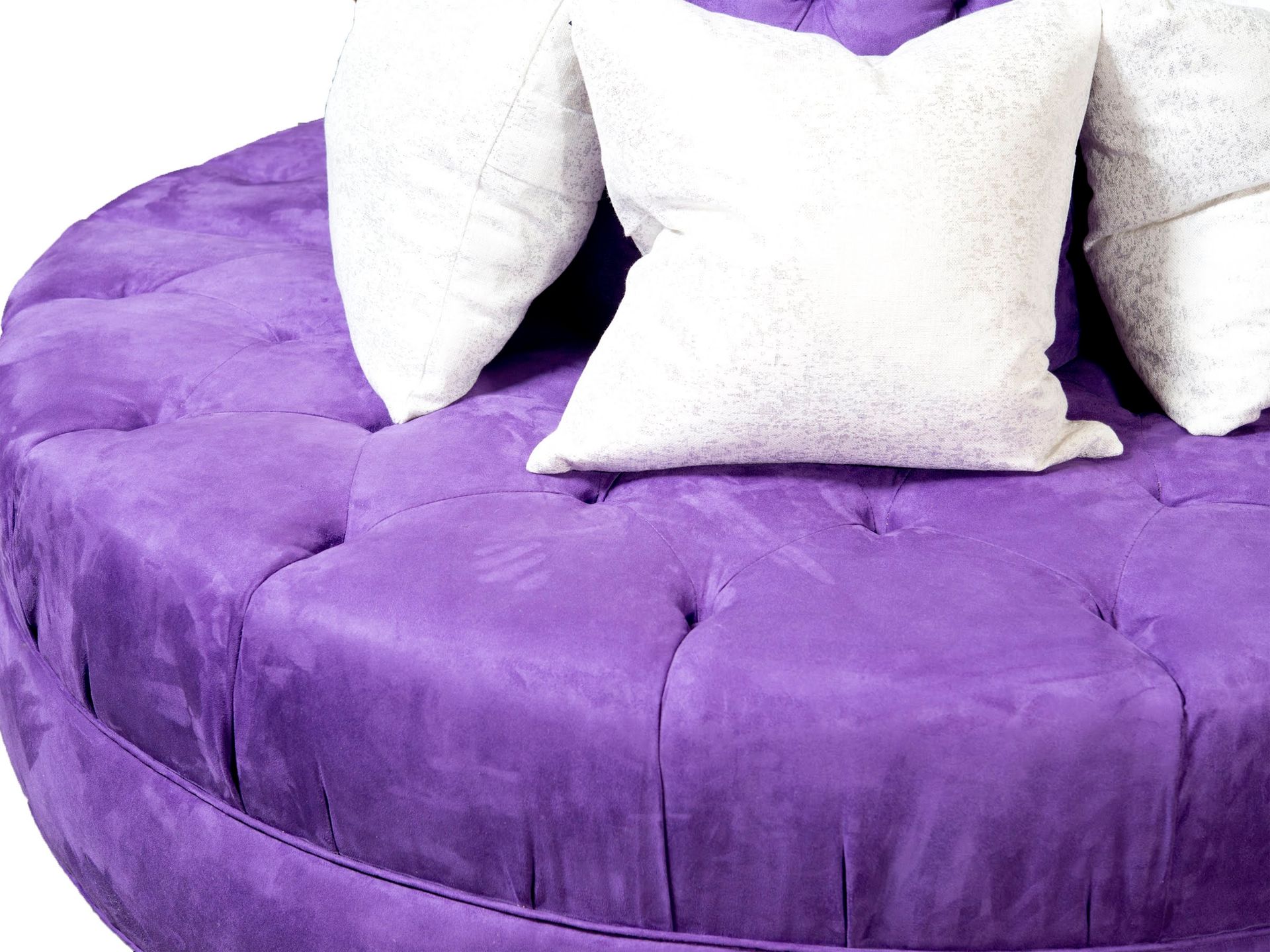 Fully Tufted Circle Banquette Sofa 4 