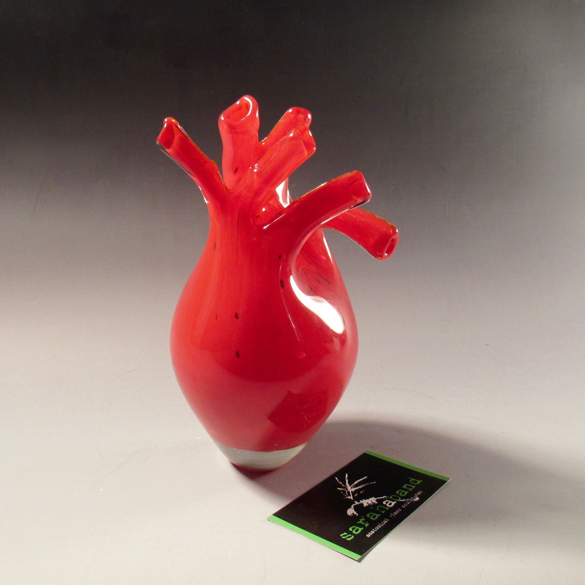 Blown Glass Anatomical Hearts 3