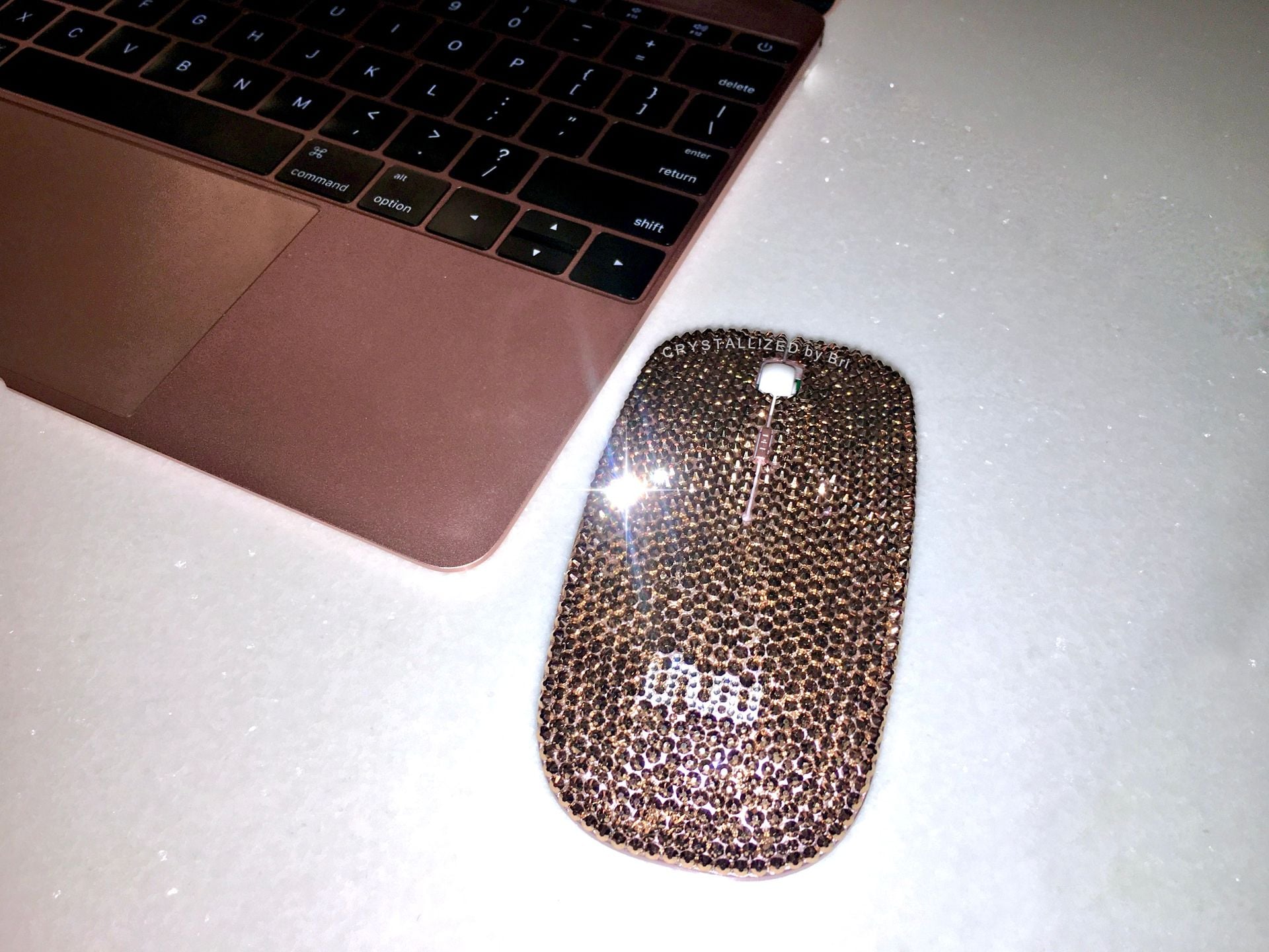 Crystallized Wireless Computer Mouse Usb Bling Bedazzled Genuine European Crystals 2