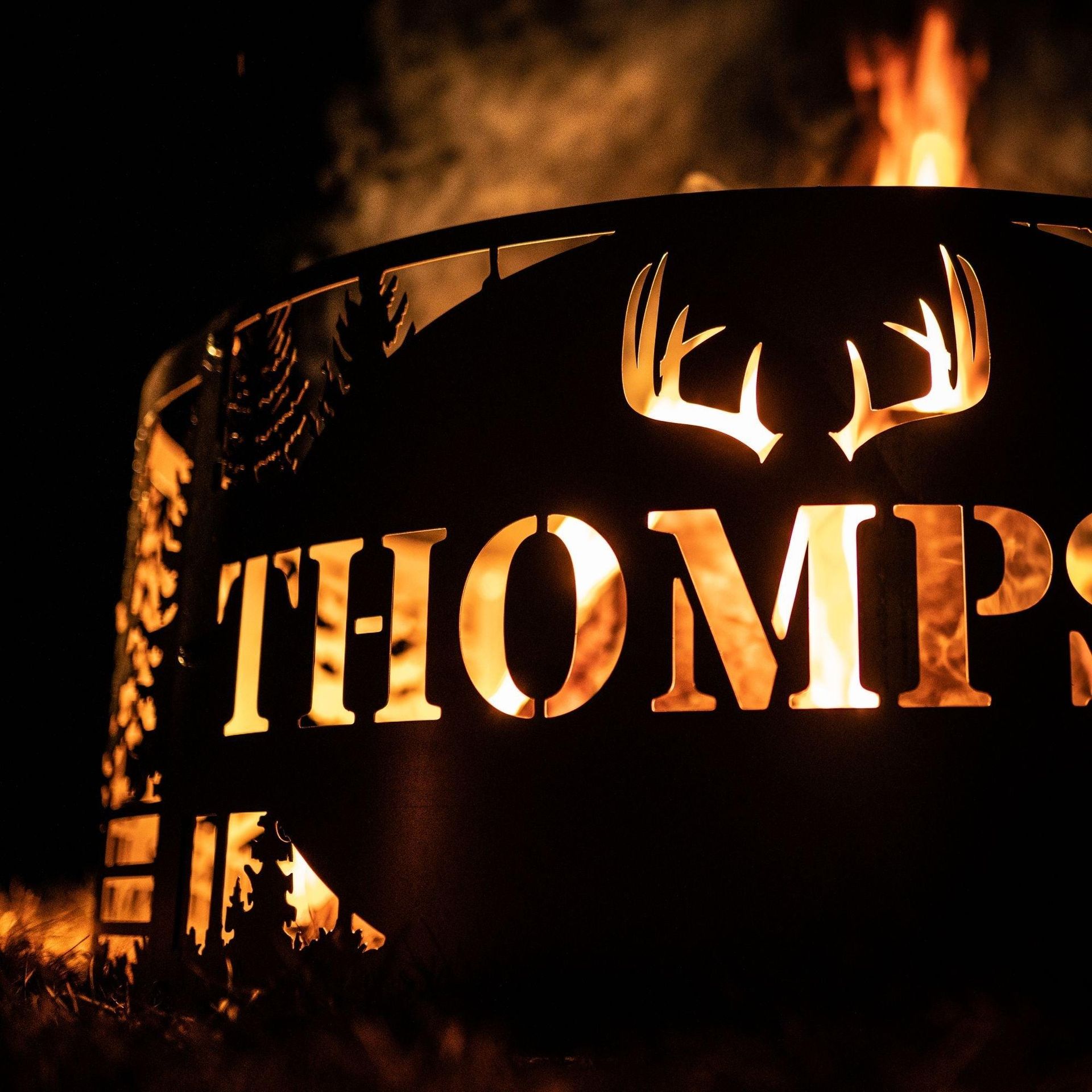 Personalized Deer Scene Fire Pit Ring 4 