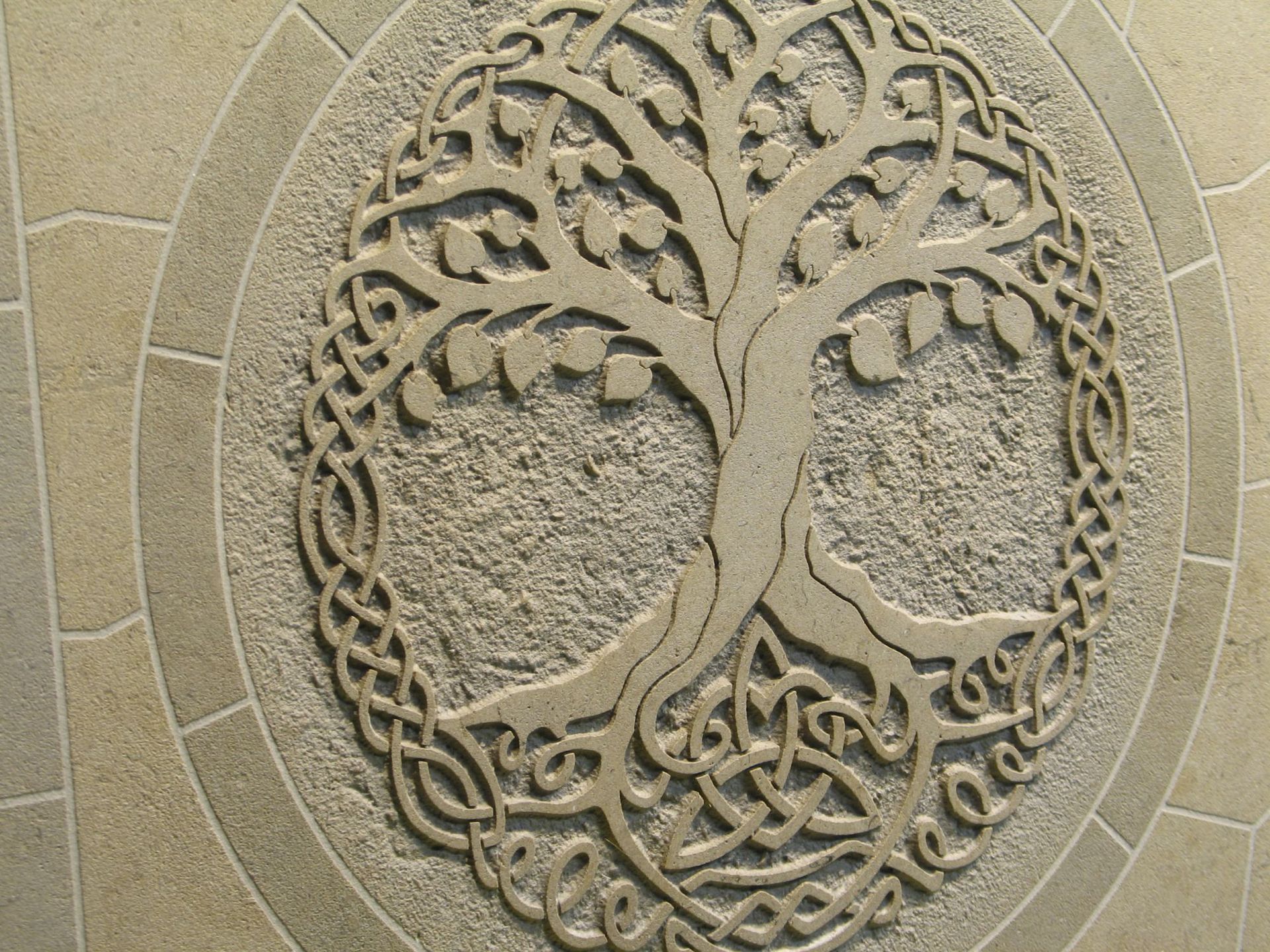 Limestone Tree Of Life Monolithic Mosaic Etched Tile Back Splash Insert 4 