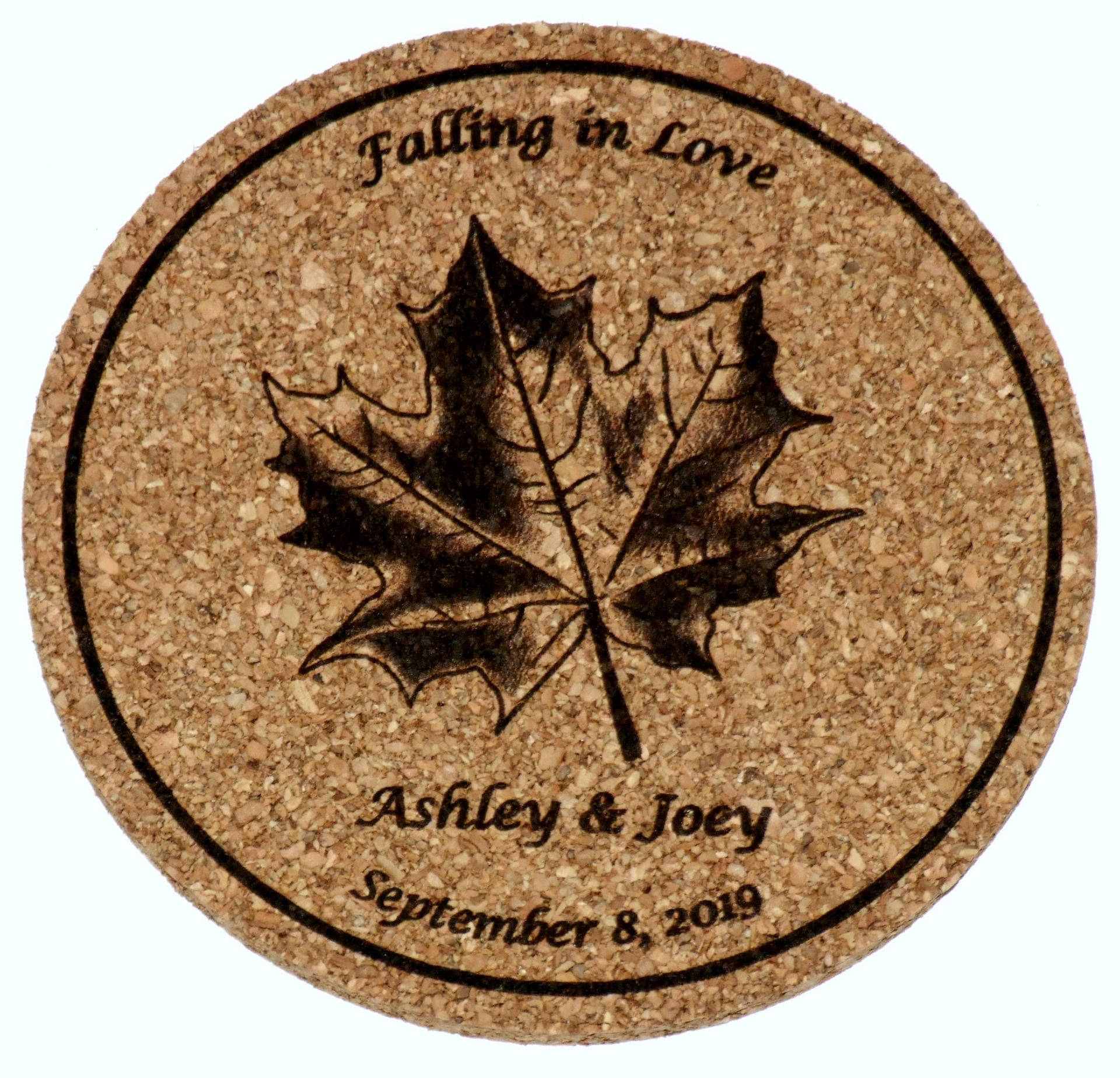Custom Laser Engraved Cork Coasters