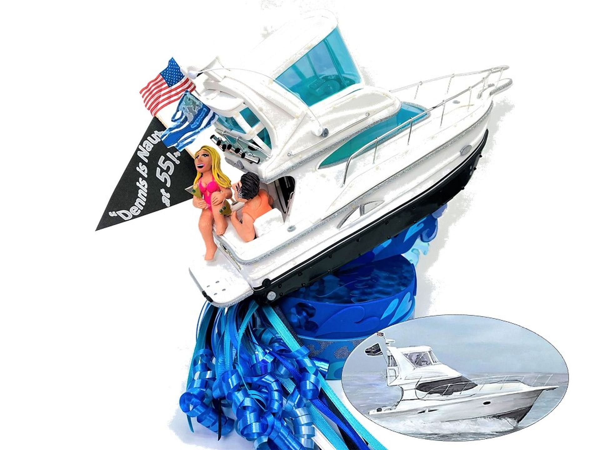 Nautical Birthday Personalized Cake Topper, Boating Cake Toppers 2