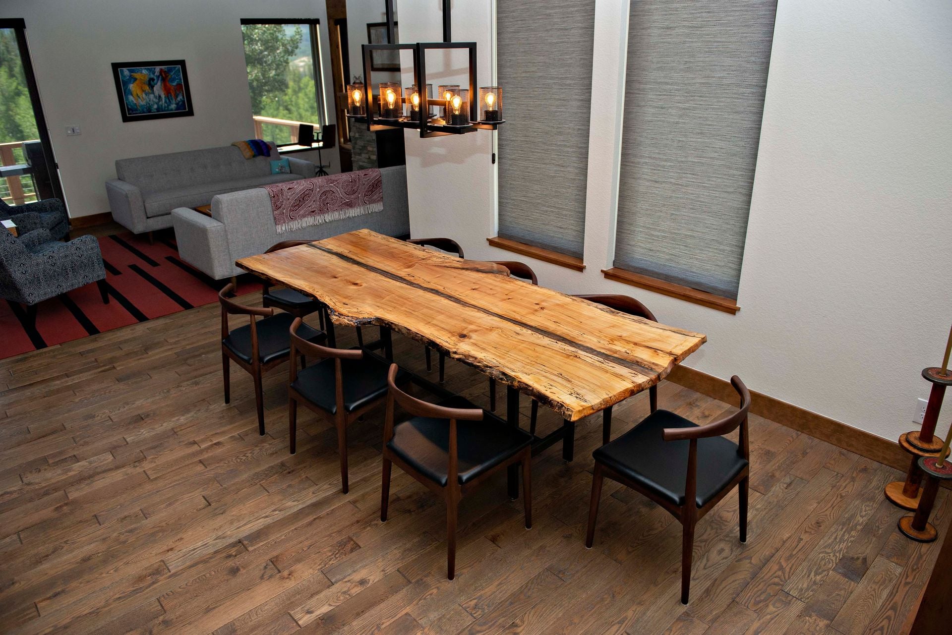 Organic Live Or Natural Edge Spalted Maple With Copper And Bronze Dining Or Kitchen Table 5