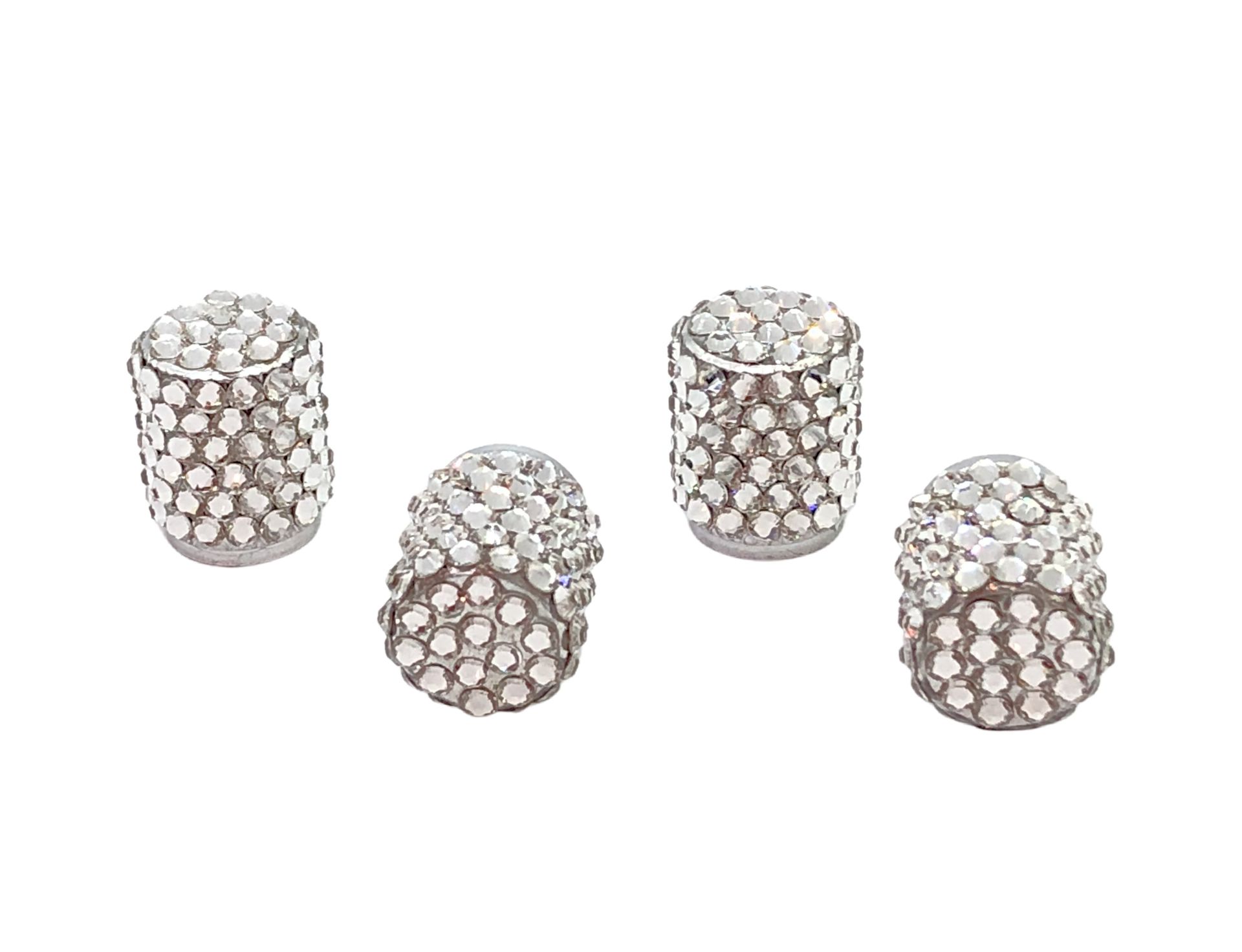 Fully Crystallized Valve Stem Caps Car Bling Genuine European Crystals Bedazzled 1