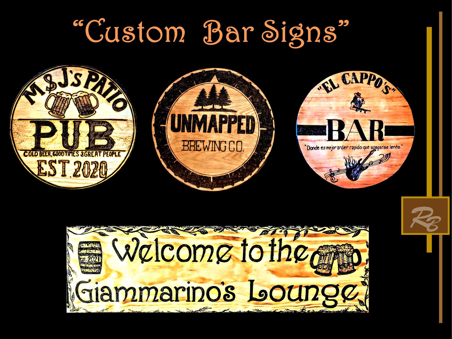 Family Name Sign, Wood, Signs, Custom, Personalized, Bar, Sign, Welcome House Number,  Business Sign 2 
