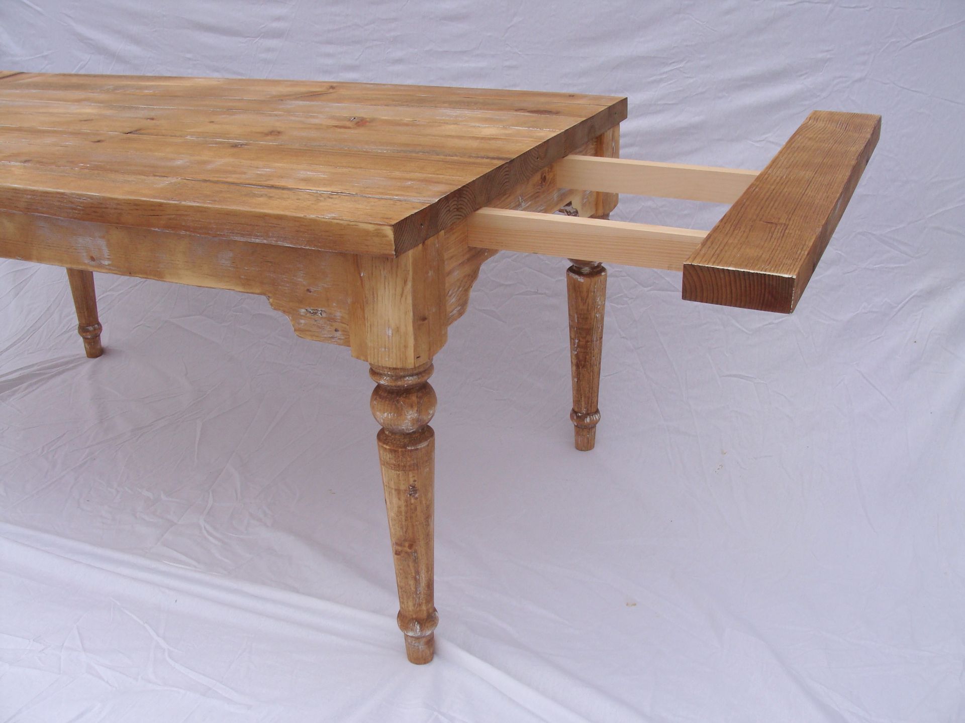 Antique Style Farm Table With Drop Leaf Extensions - On Sale 5