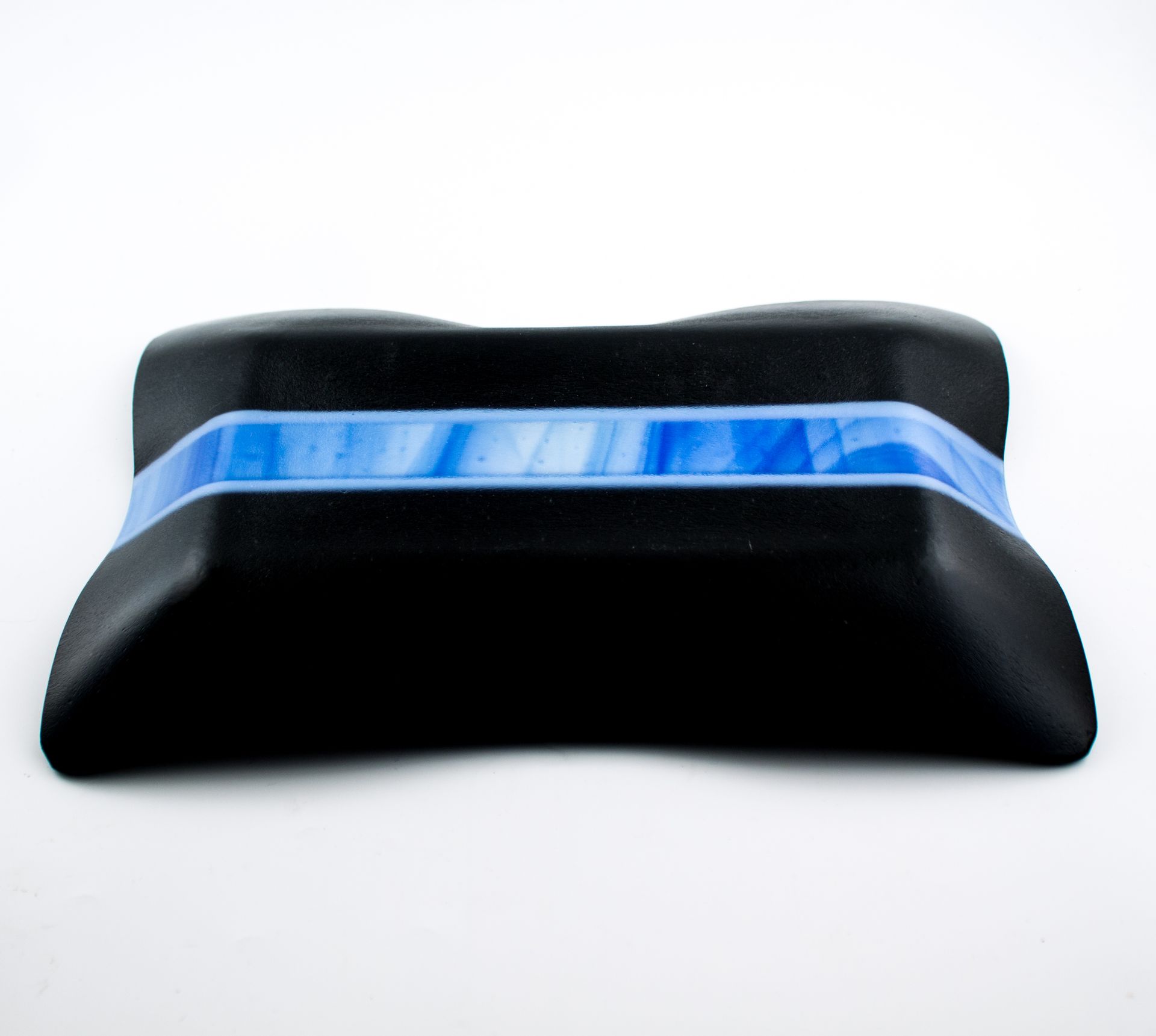 Black And Blue Fused Glass Serving Tray 5 