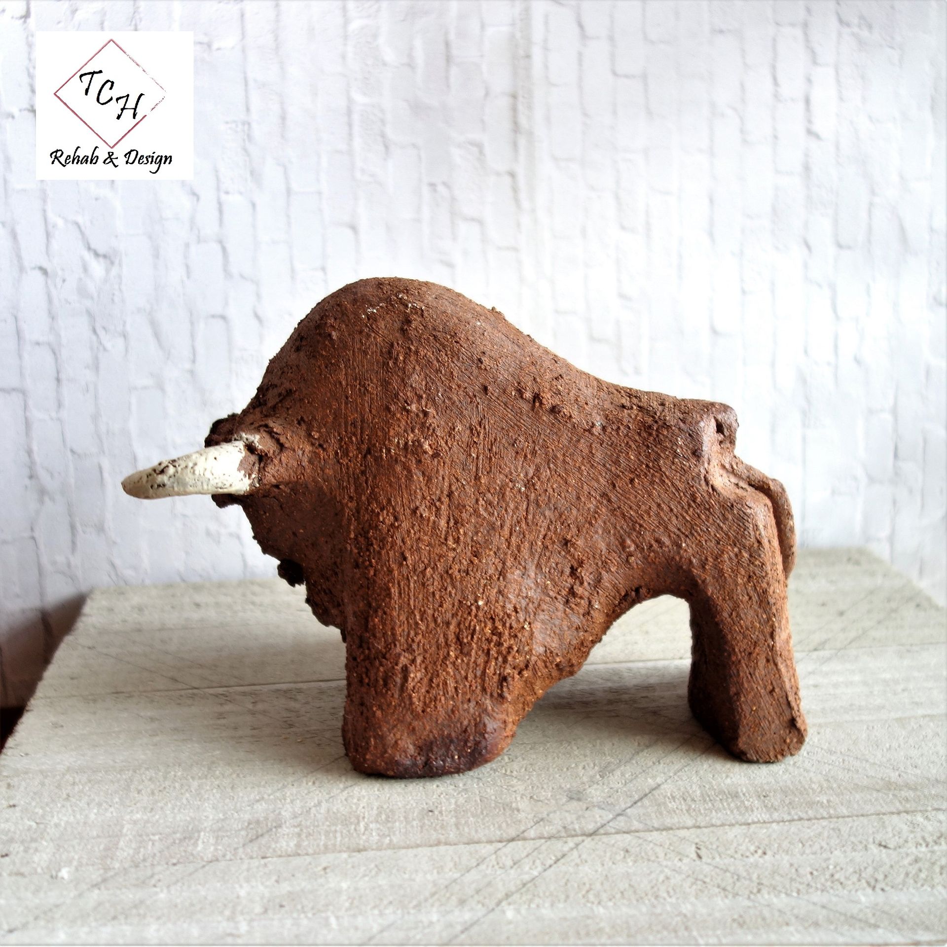Cave Art Bison Artist Hand Carved Rendition Buffalo Cave Art 1 