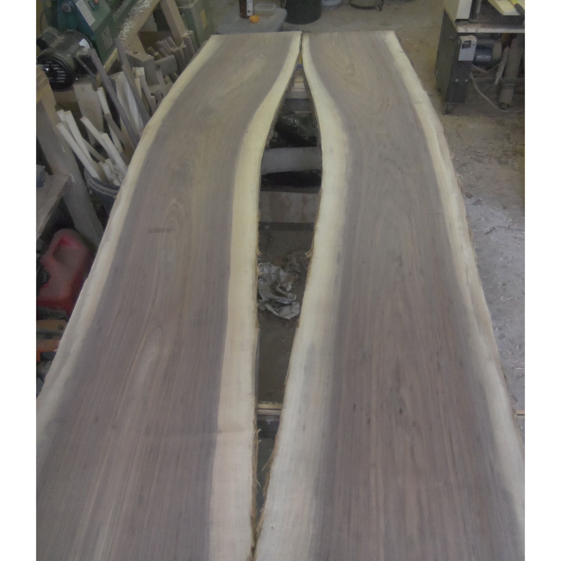 Custom Walnut And Curly Maple Live Edge Dining Table 2 