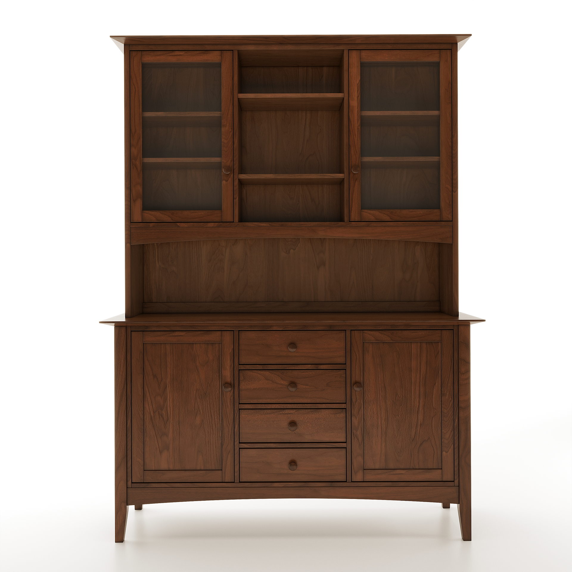Wooden Classic Shaker Buffet And Hutch 3