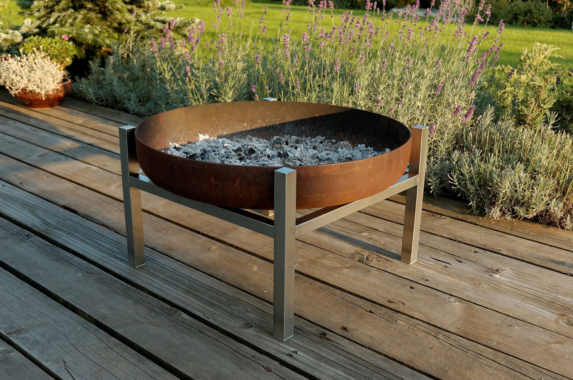 Solid Steel Fire Pit Parnidis Tall 2 