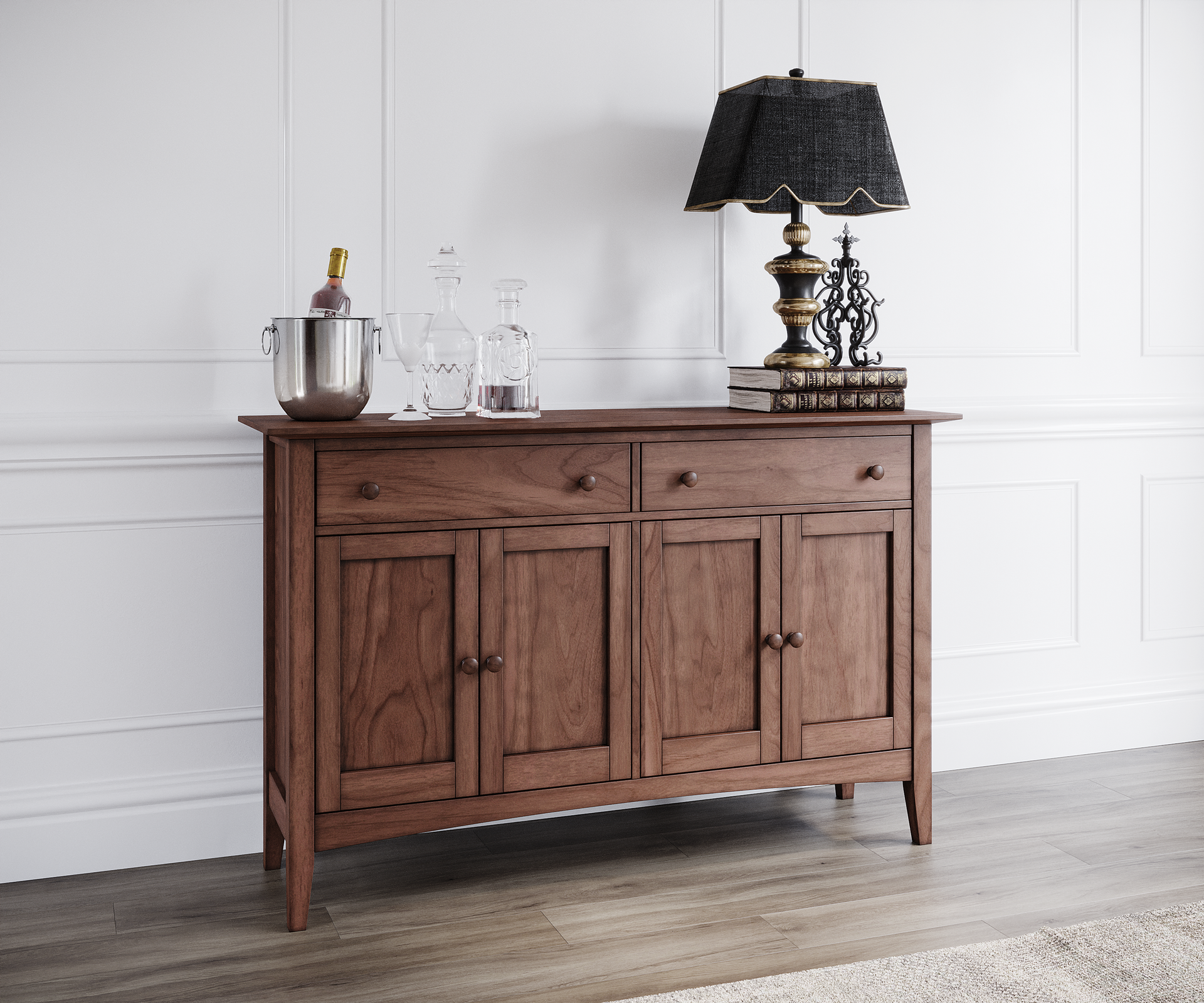 Wooden Dining Room Country Buffet Table 1