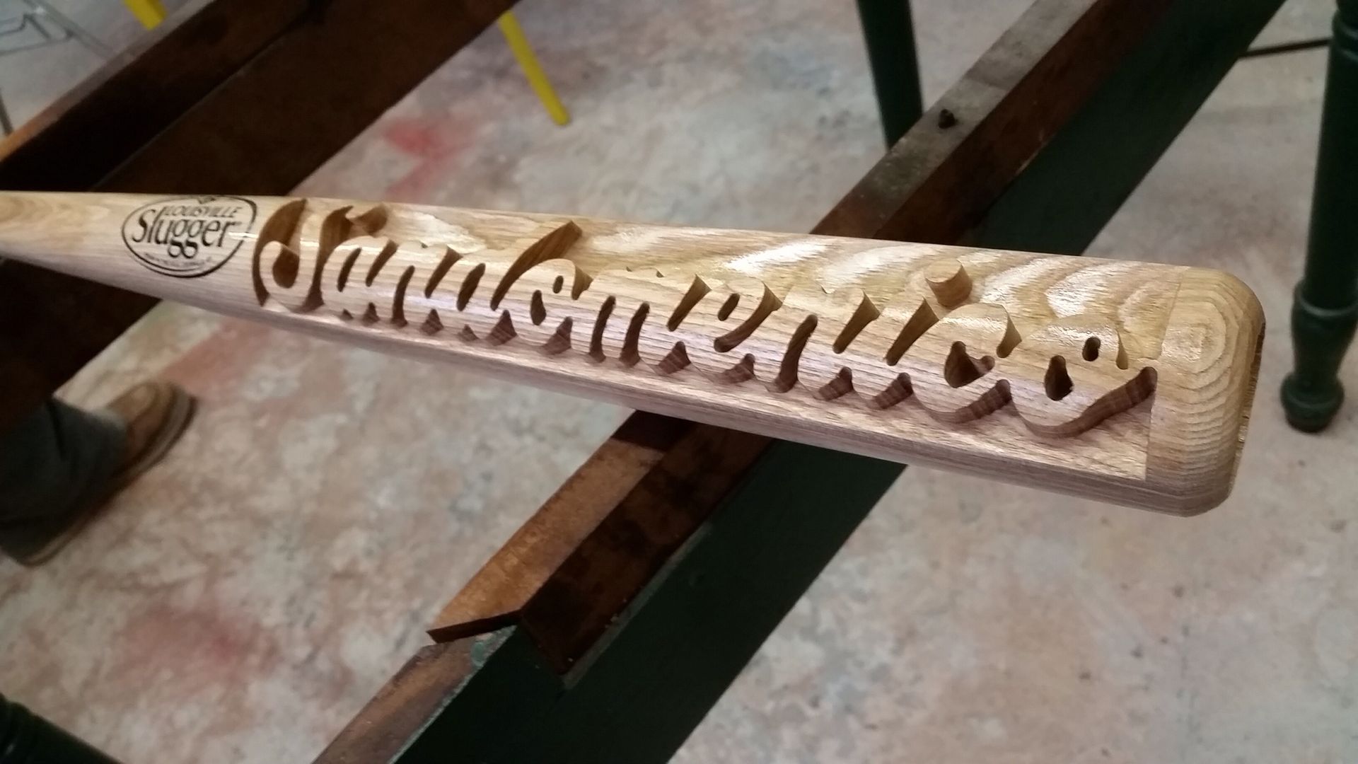 Carved Personalized Baseball Bat 2