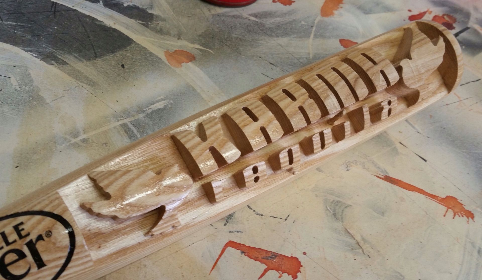 Carved Personalized Baseball Bat 5