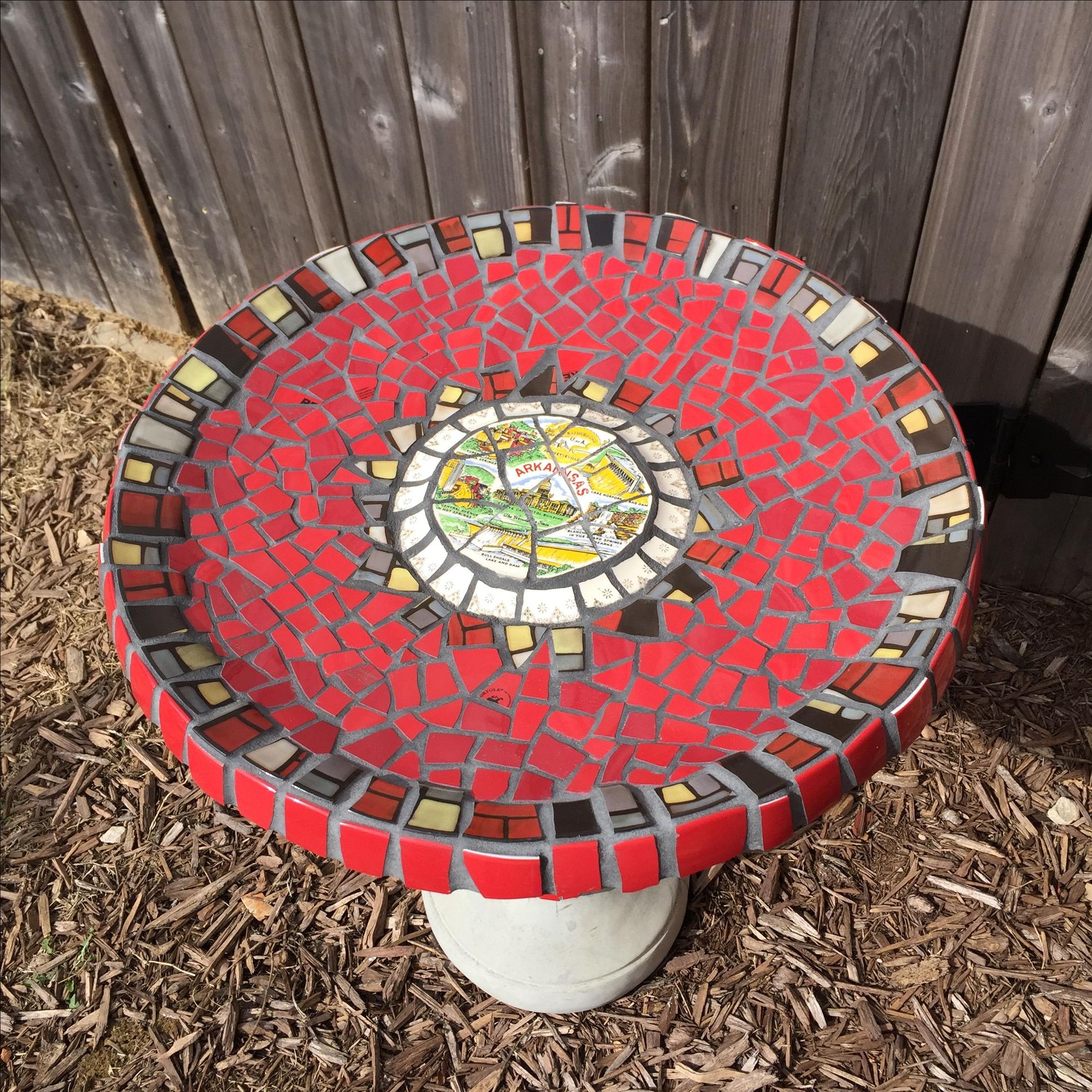 Full Size Mosaic Birdbath 2 
