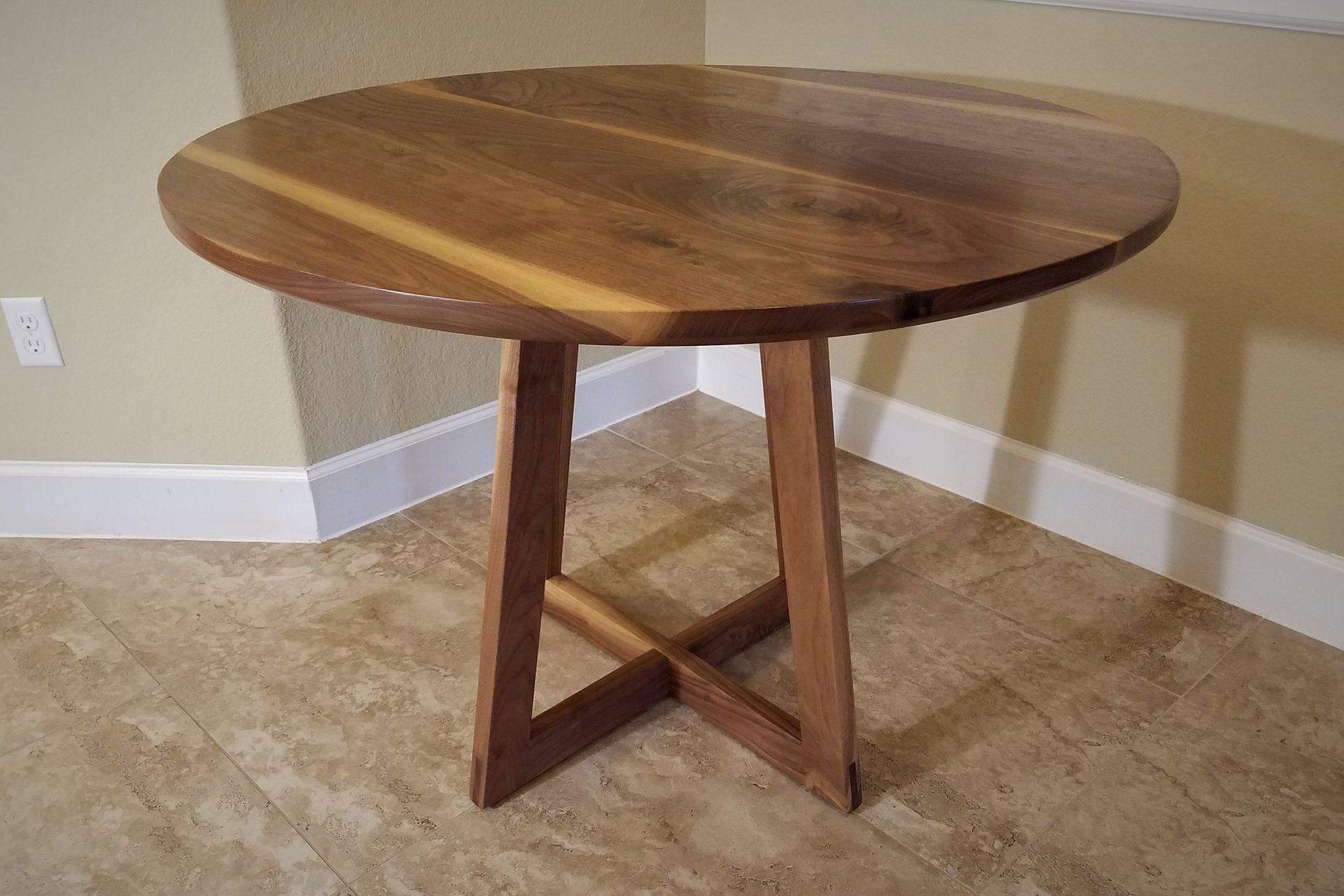 Custom Round Walnut Dining Table 4