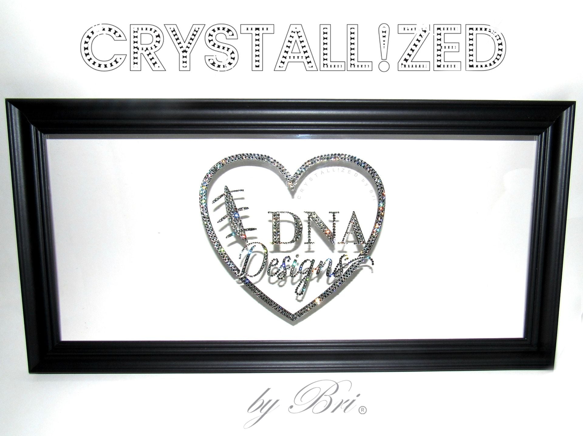Custom Crystallized Acrylic Business Wedding Party Name Logo Bling European Crystals Bedazzled 3 