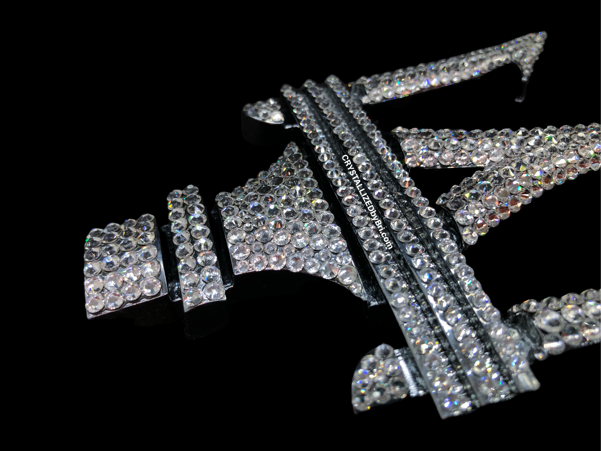 Maserati Trident Logo Crystallized Car Emblem Bling Genuine European Crystals Bedazzled 3
