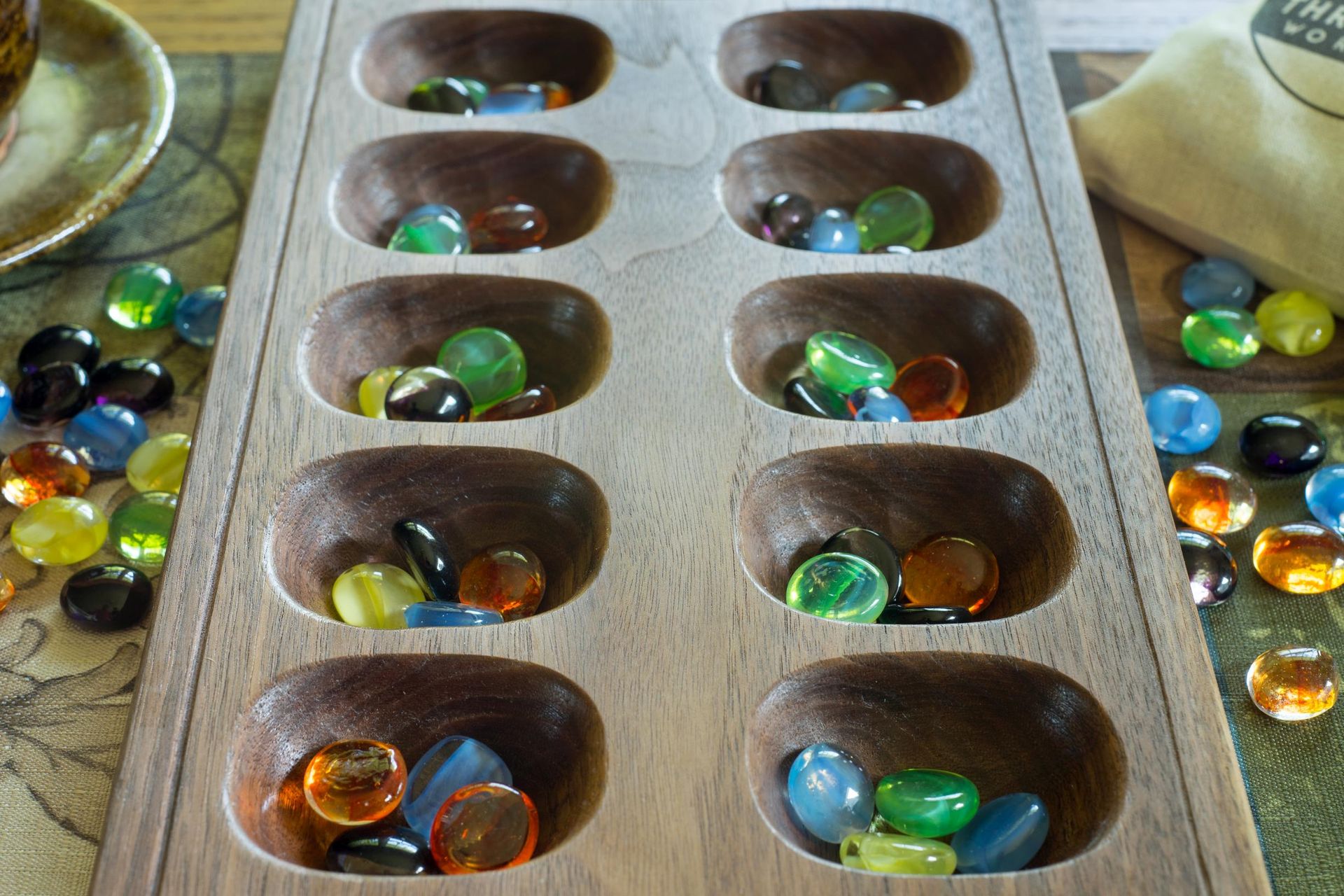 Mancala Board With Custom Engraving 3