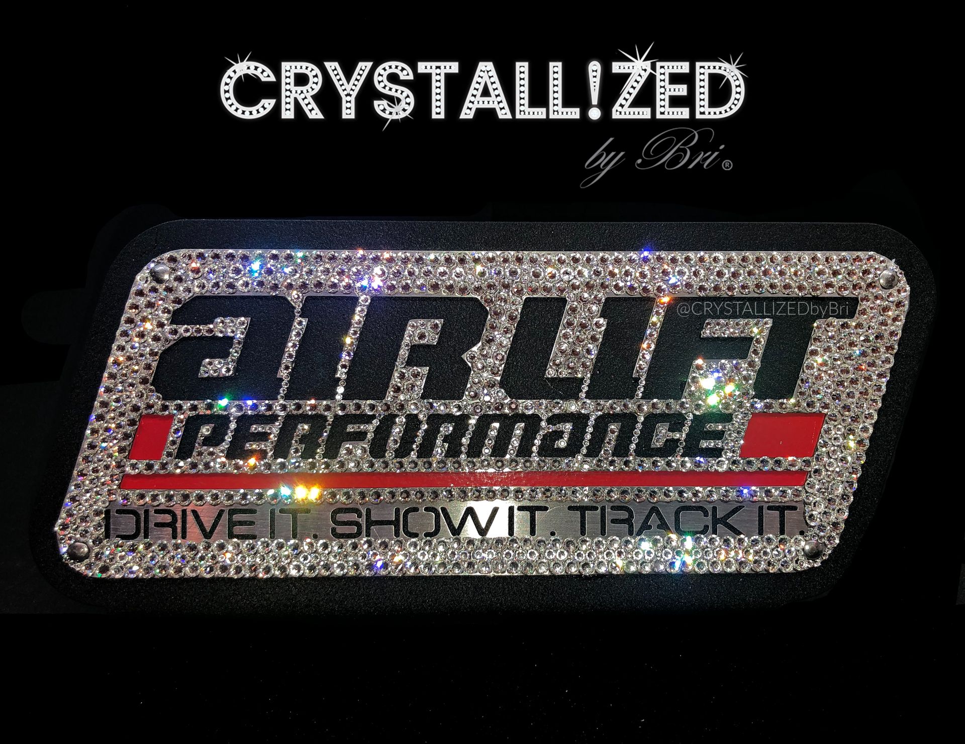 Crystallized Air Lift Performance Wheel Stand Car Bling Genuine European Crystals Bedazzled 3