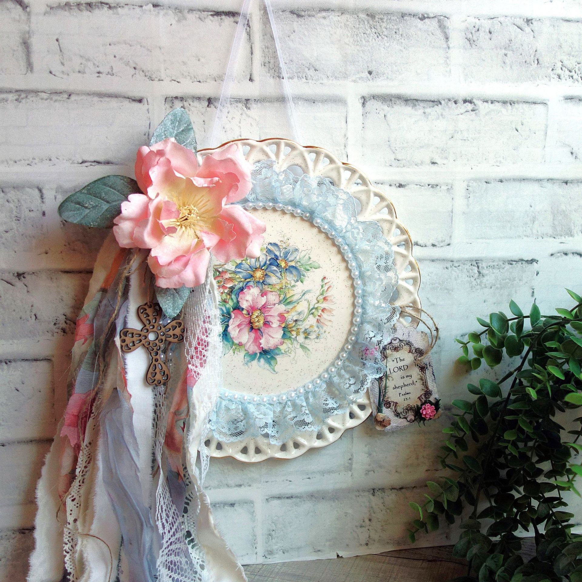 Shabby Chic Inspirational Plaque Torah Bible Verse Wall Decor Christian Gift 1 