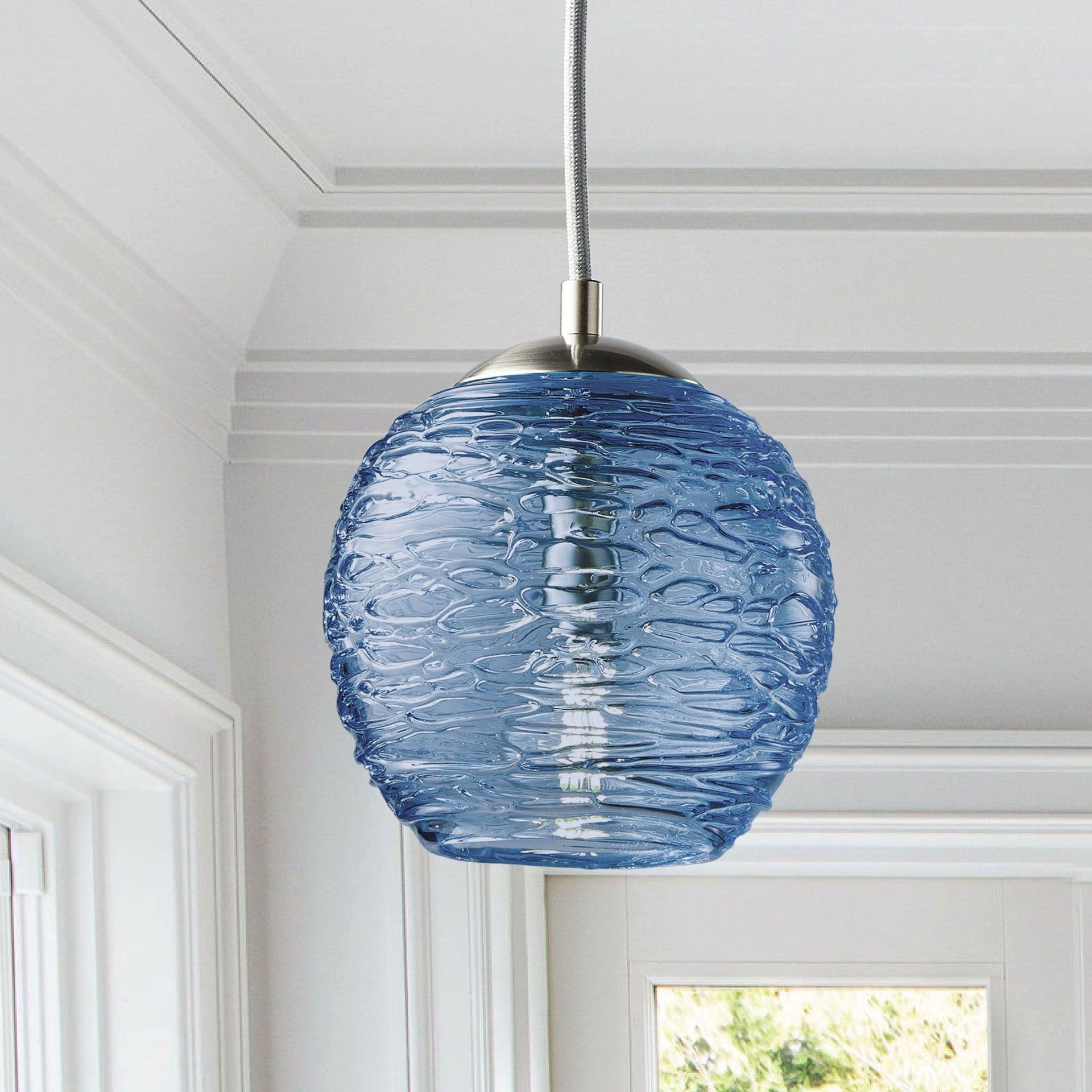 Spun Glass Globe Pendant Light 2 
