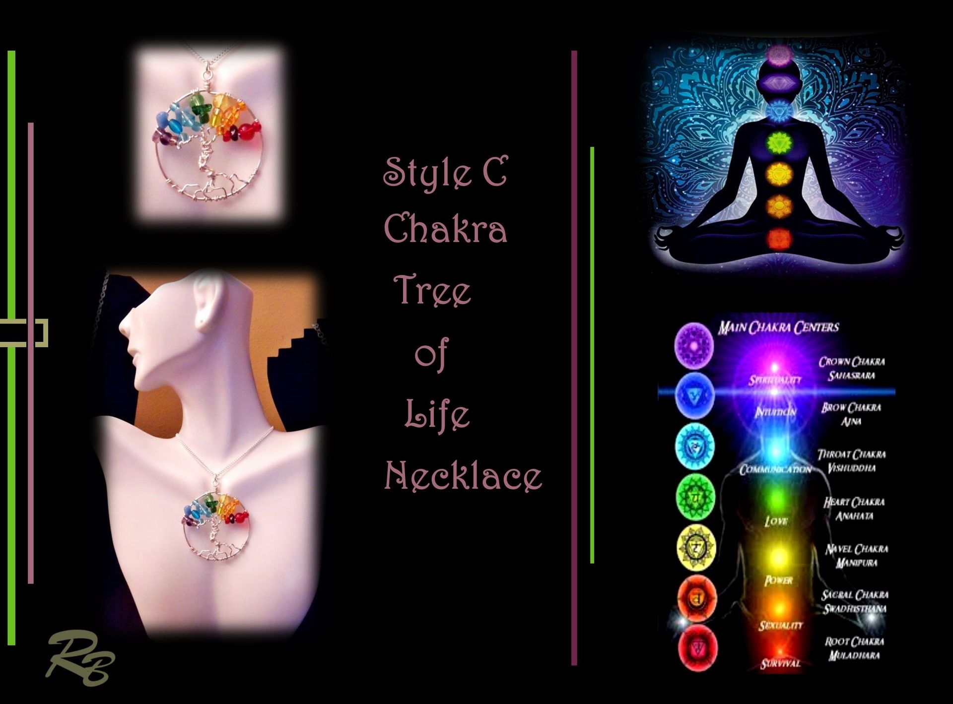 Chakra Necklace, Chakra Jewelry, Chakras, Healing, Artistic Creations by Rose, chakra earrings 2