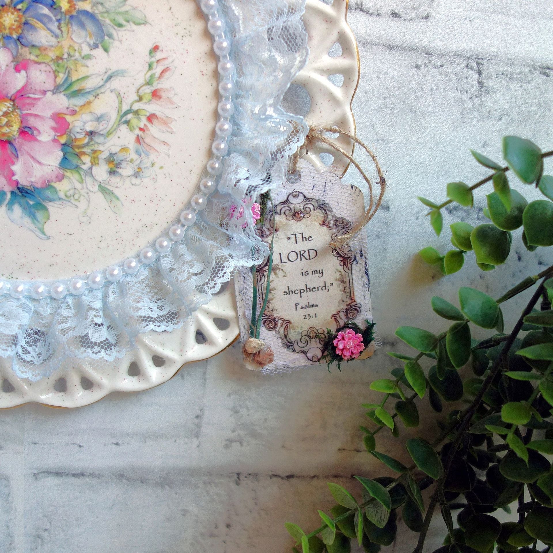 Shabby Chic Inspirational Plaque Torah Bible Verse Wall Decor Christian Gift 3 
