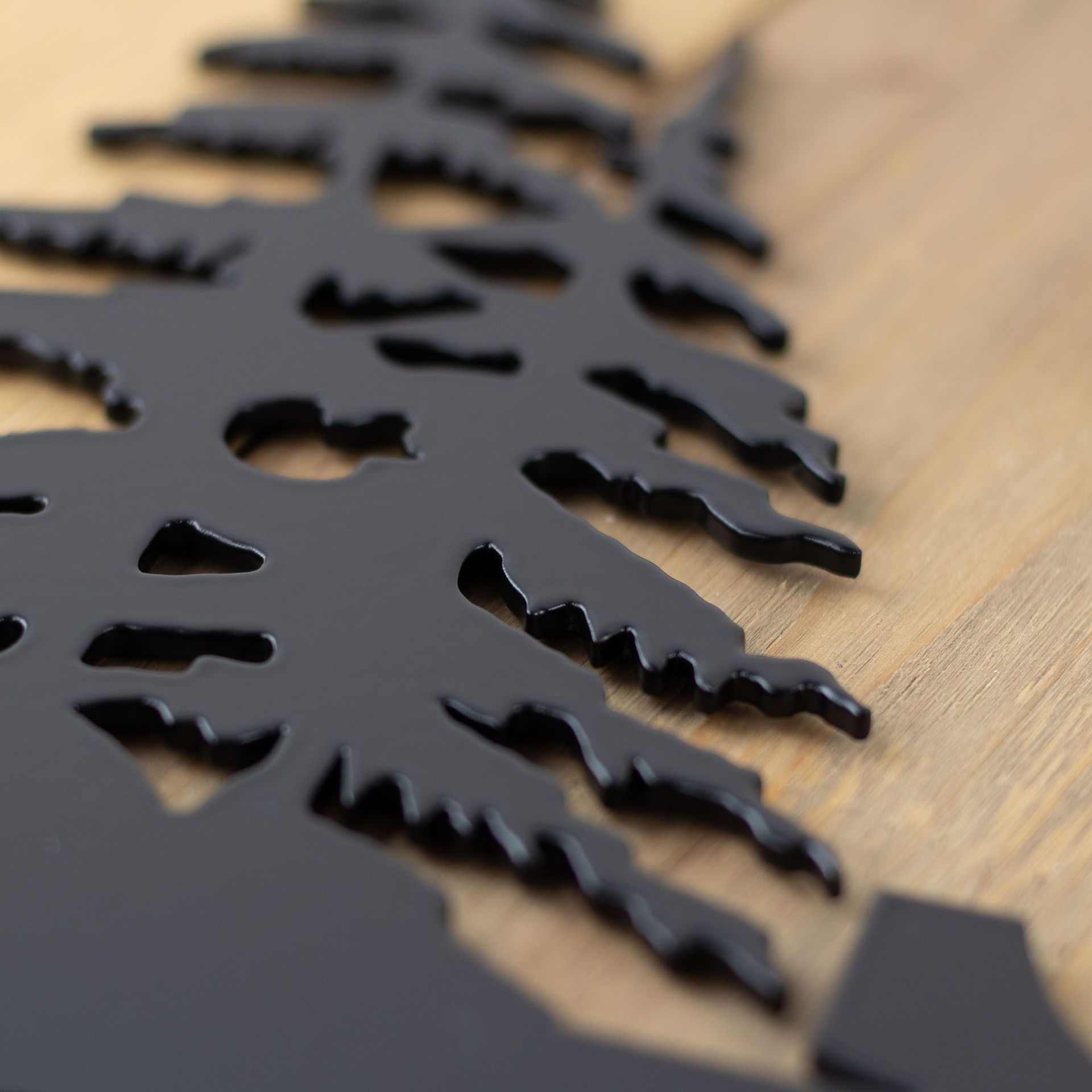 Metal House Number Plaque with Pine Trees 2