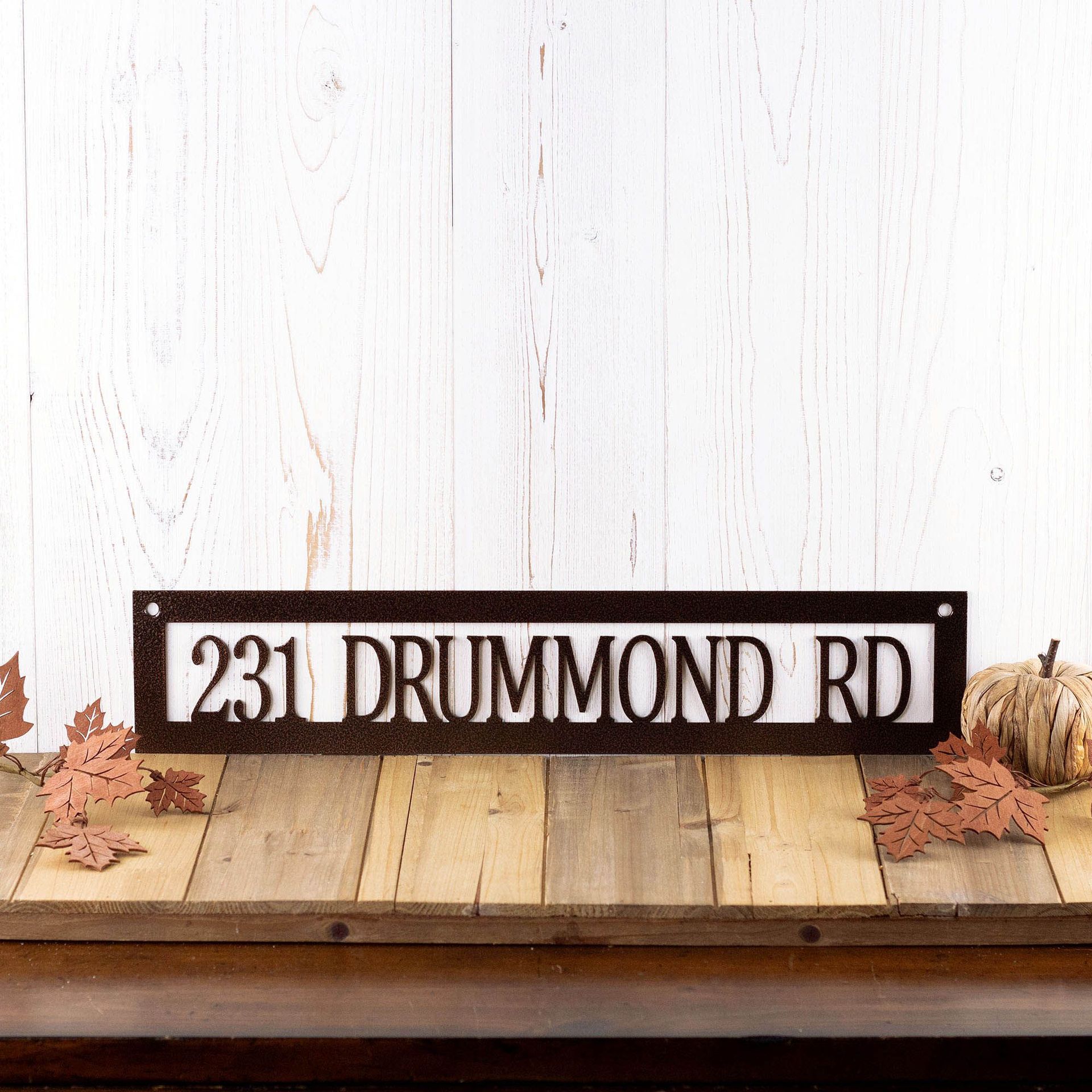 Personalized Hanging Metal Address Sign 3 