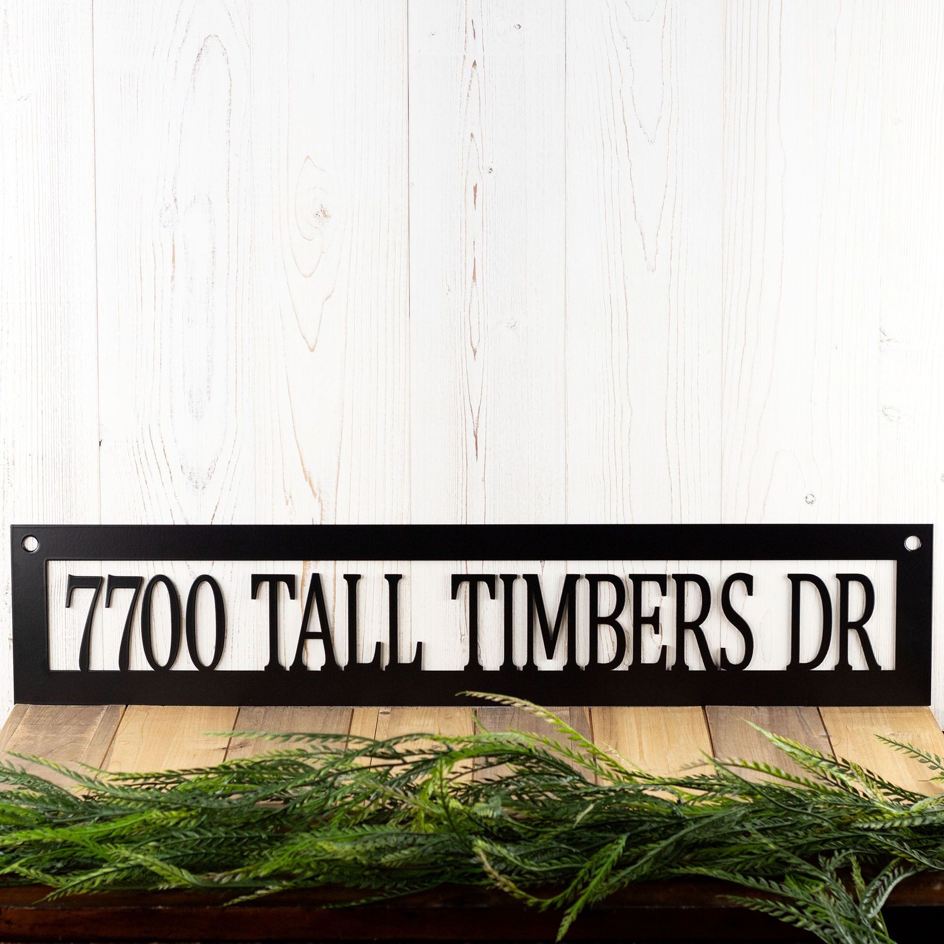 Personalized Hanging Metal Address Sign